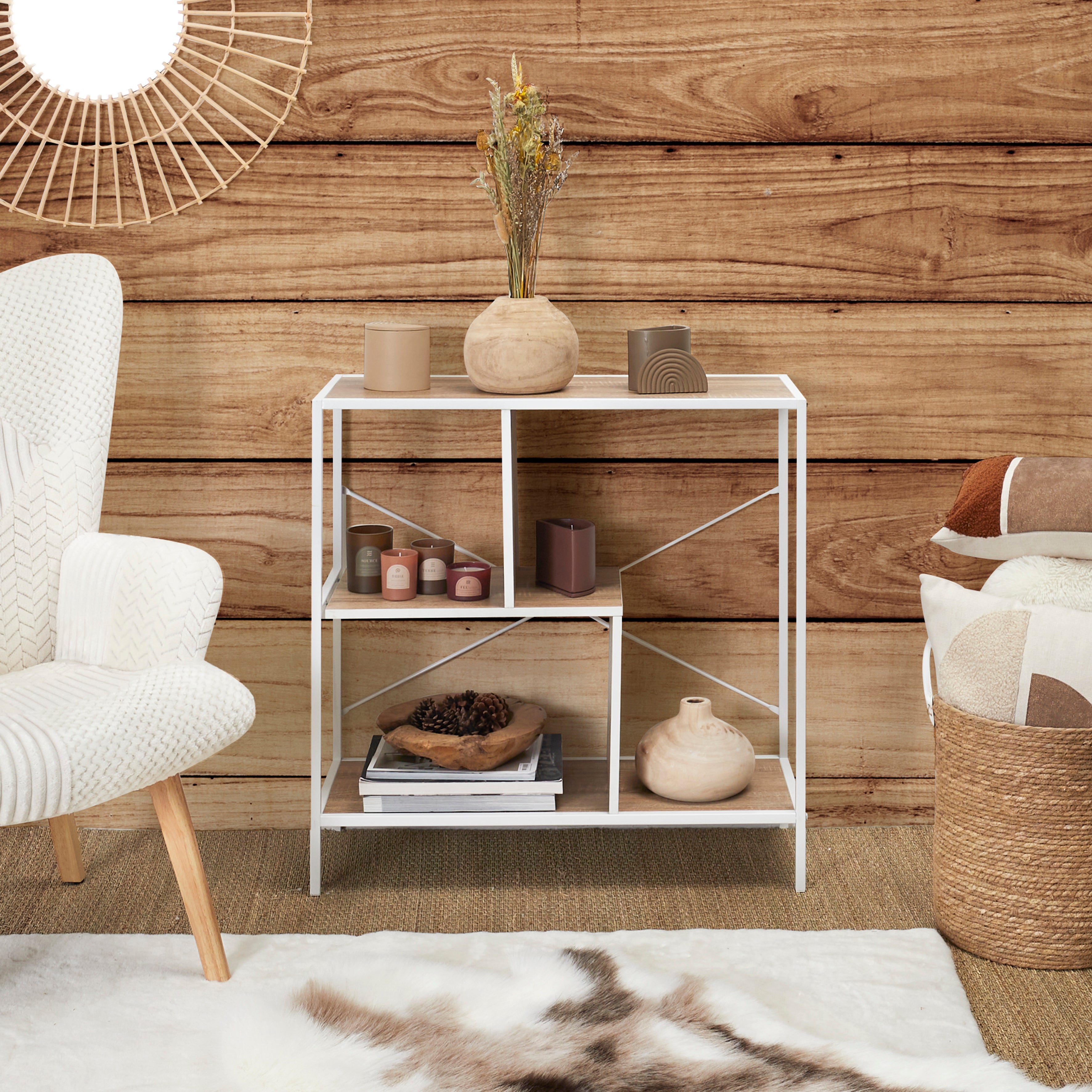 ETAGERE EDISON BLANC 80X30X79.5CM