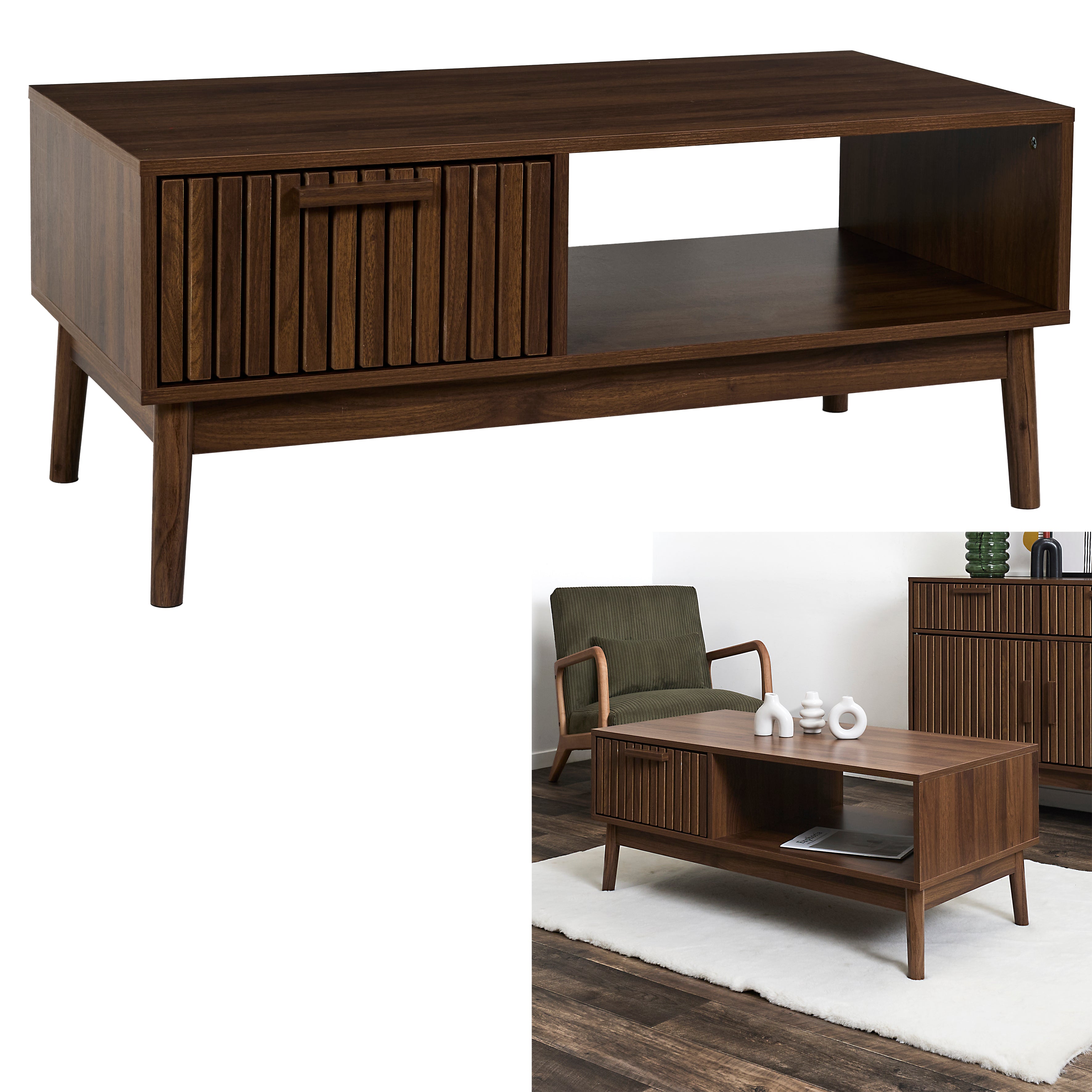TABLE BASSE KLAUS FONCE