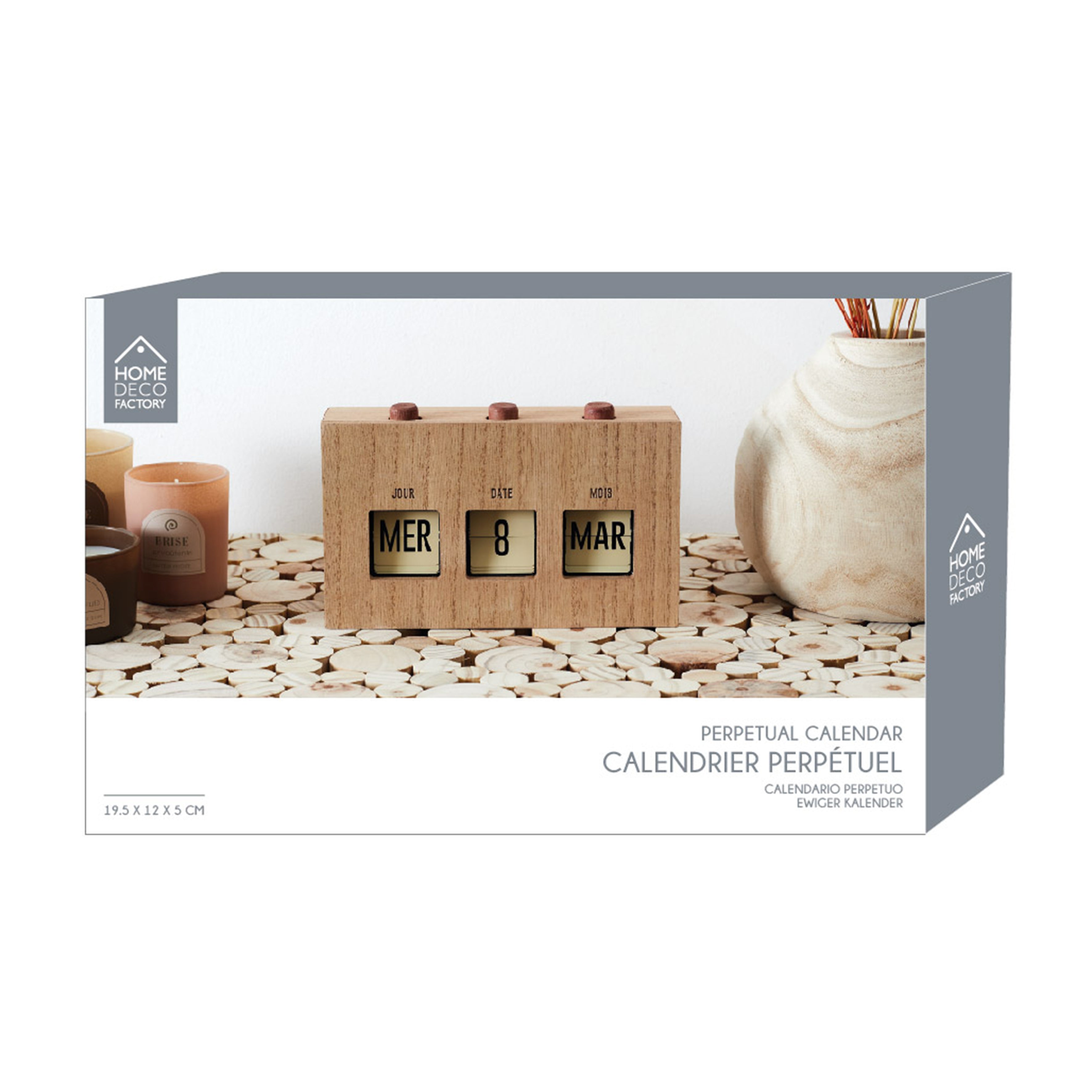 CALENDRIER FLIP FLAP DECO EFFET BOIS