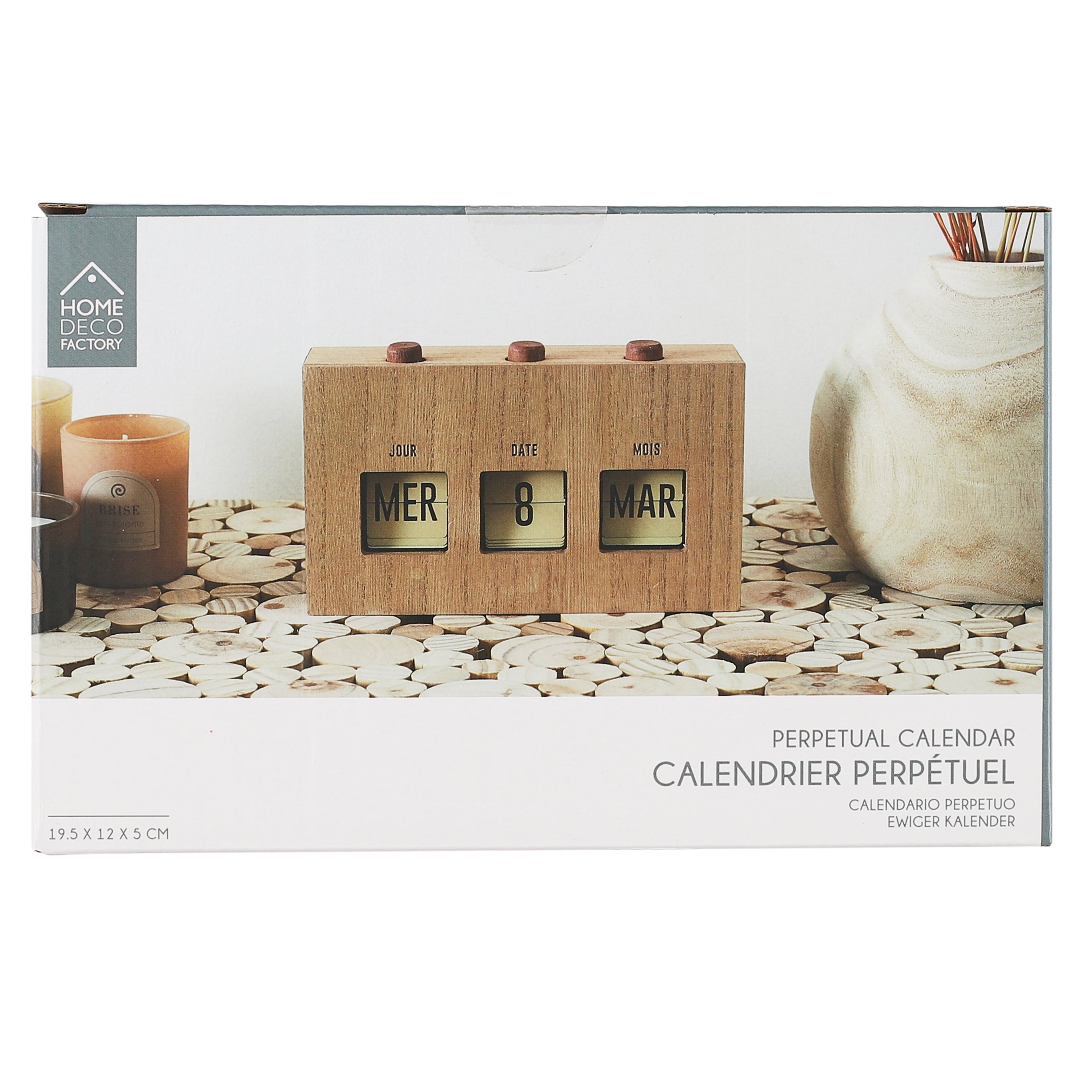 CALENDRIER FLIP FLAP DECO EFFET BOIS