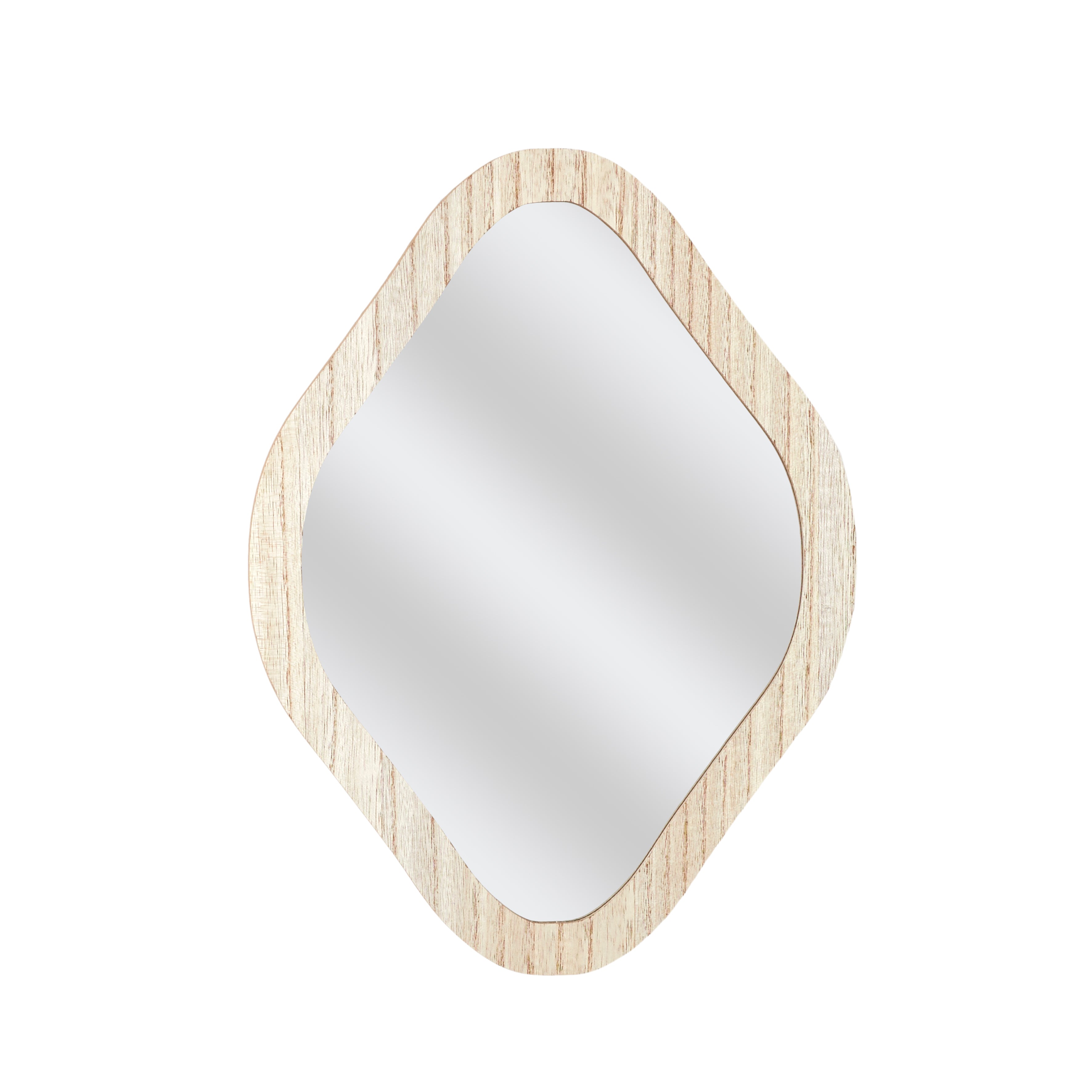 MIROIR DECO CONTOUR BOIS LOSANGE H34CM ELIO
