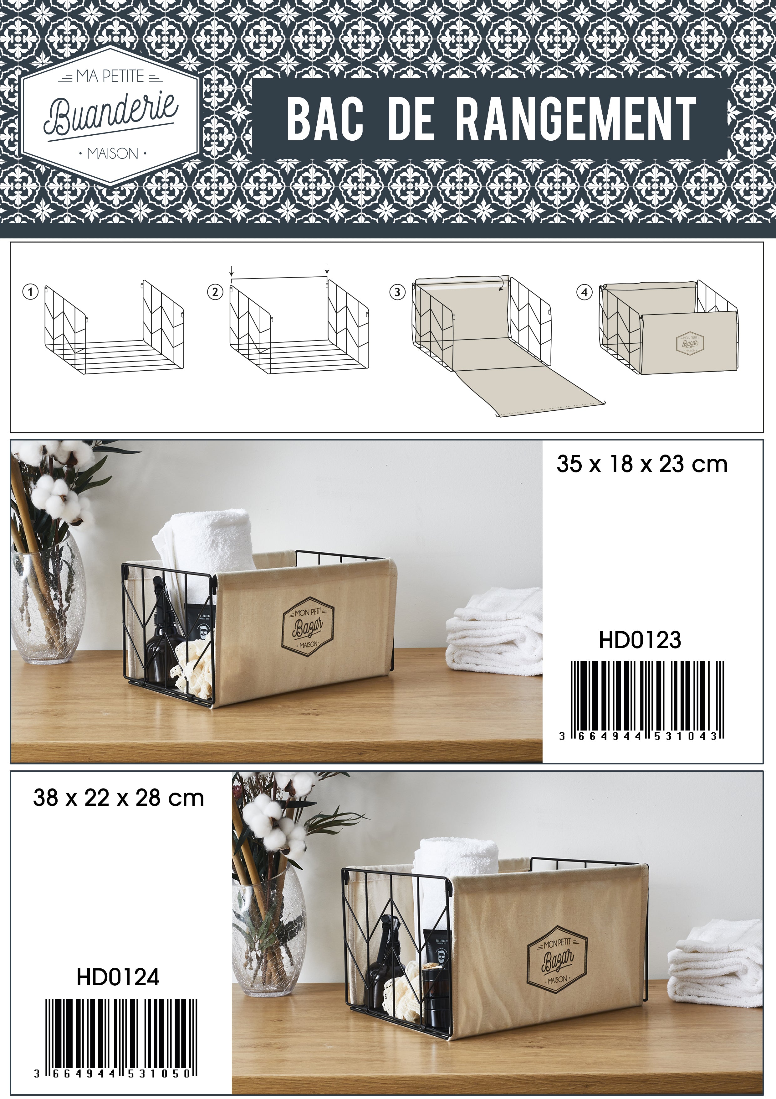 BAC DE RANGEMENT PLIABLE TAILLE M