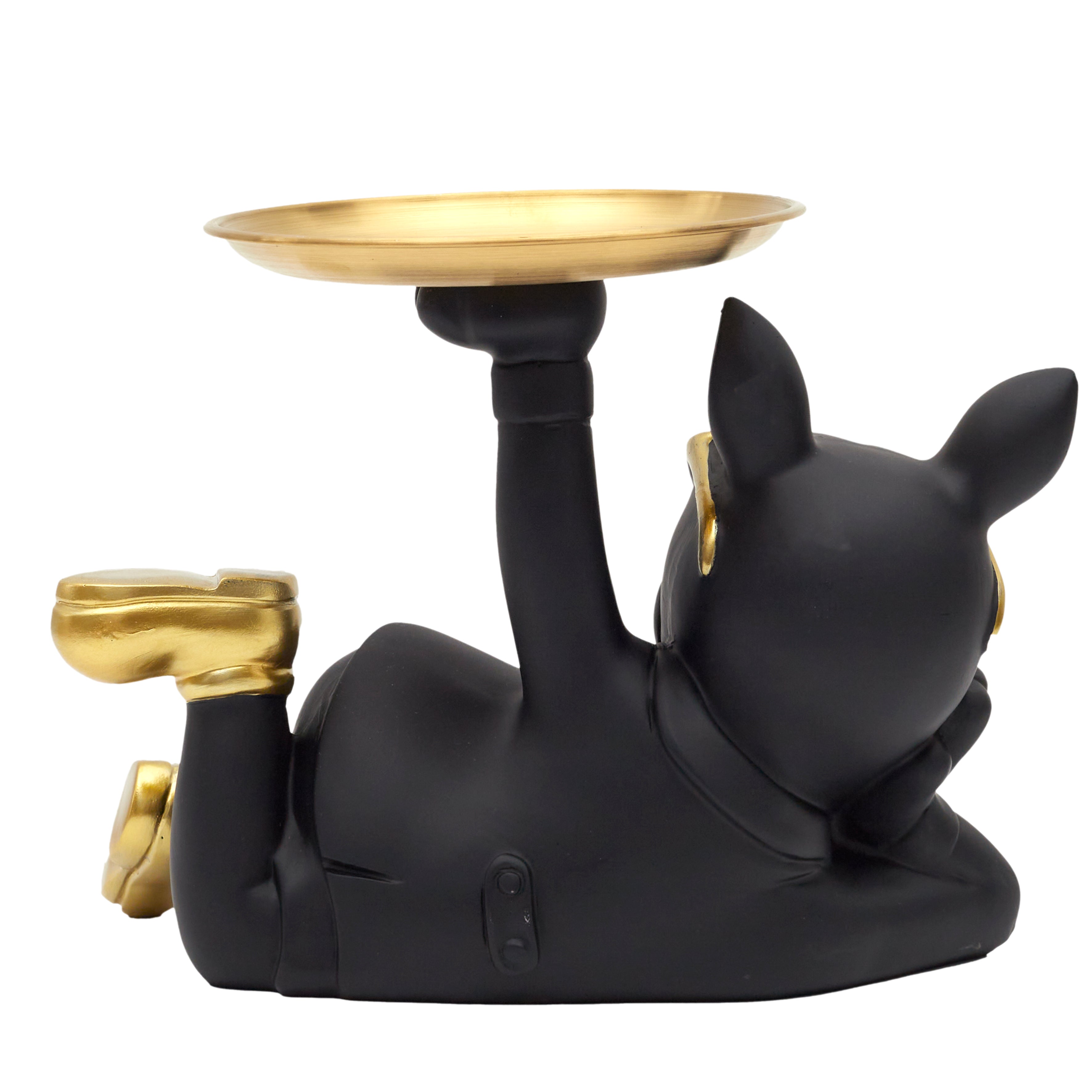 STATUE BULLDOG NOIR VIDE POCHE