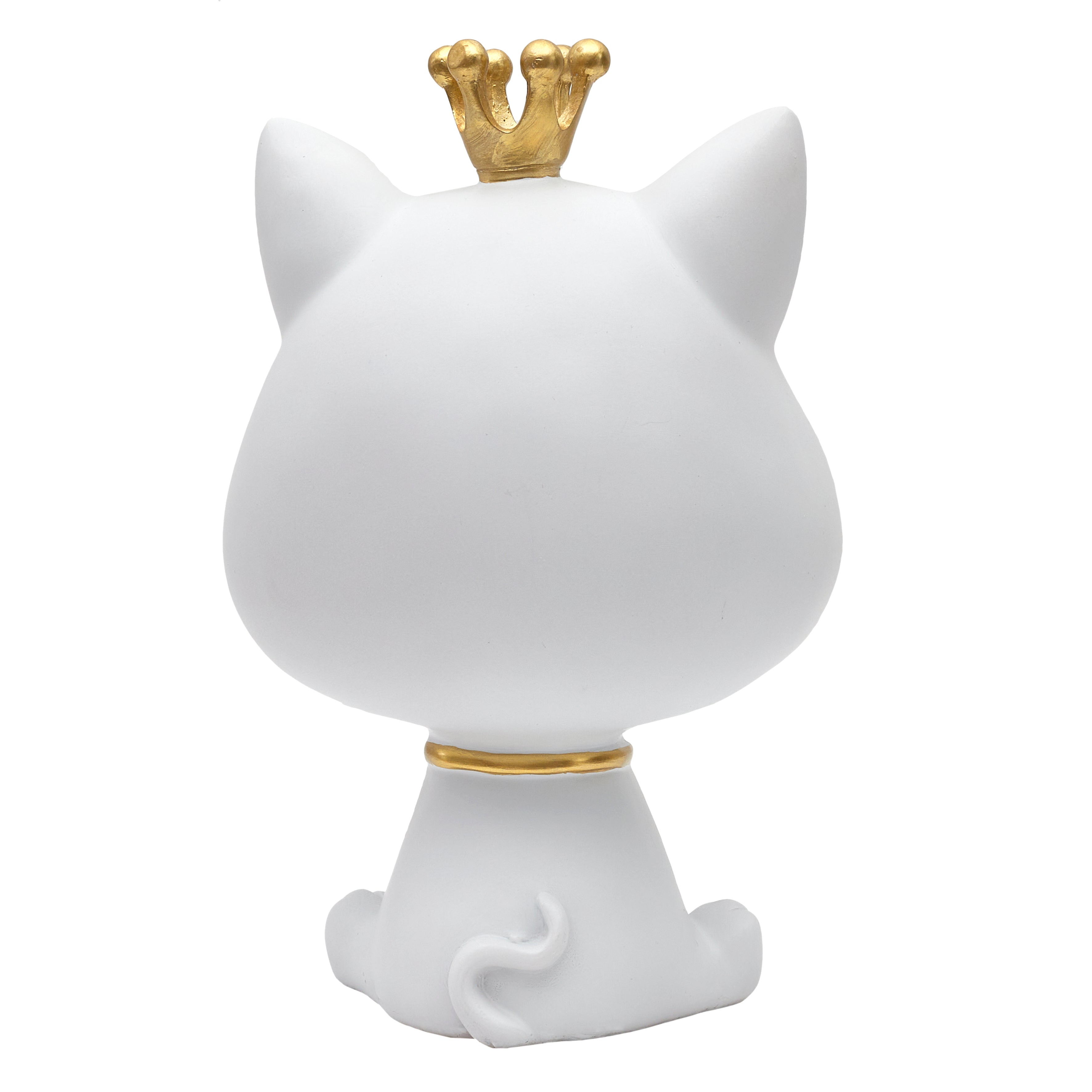 STATUE CHAT BLANC VIDE POCHE