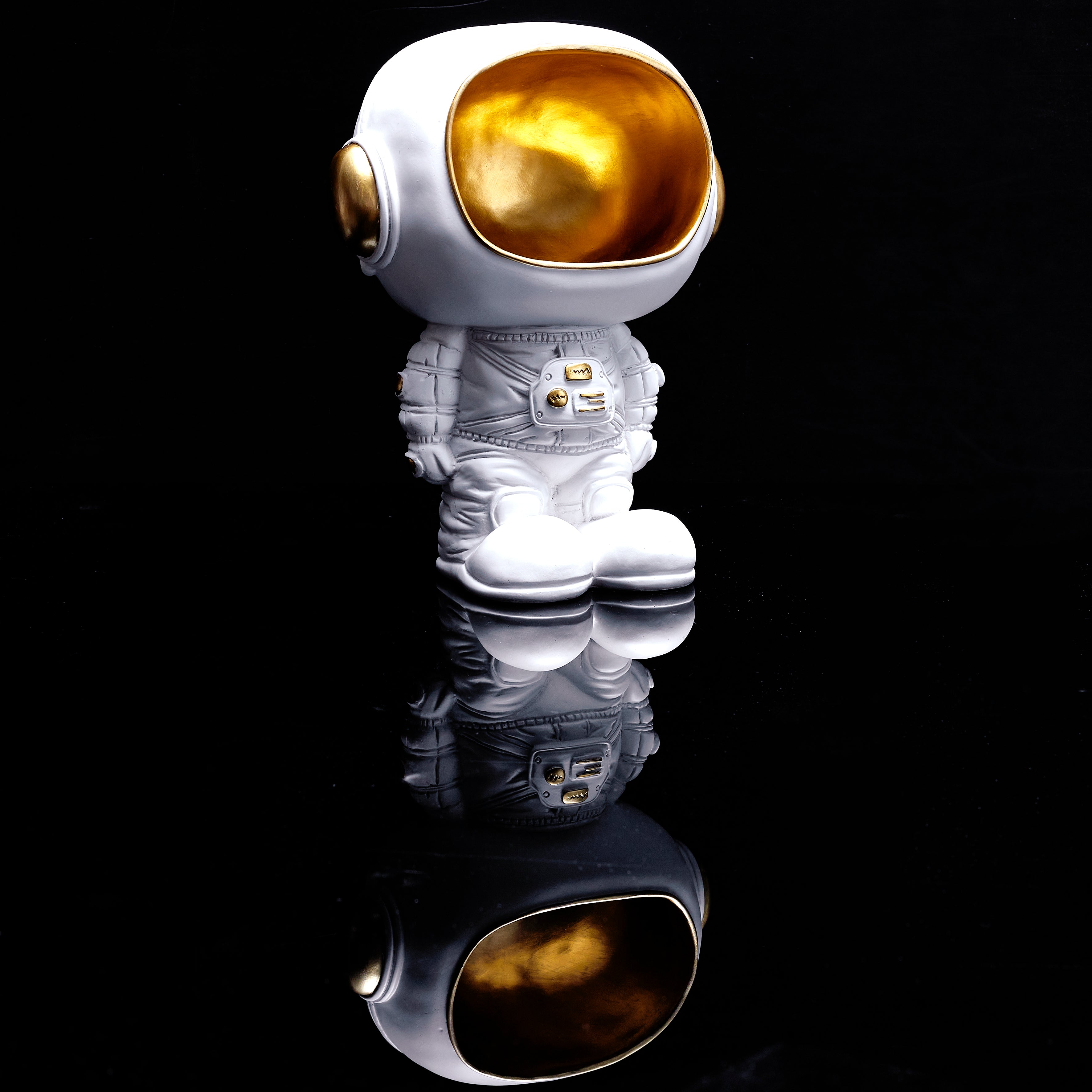 STATUE ASTRONAUTE VIDE POCHE BLANC