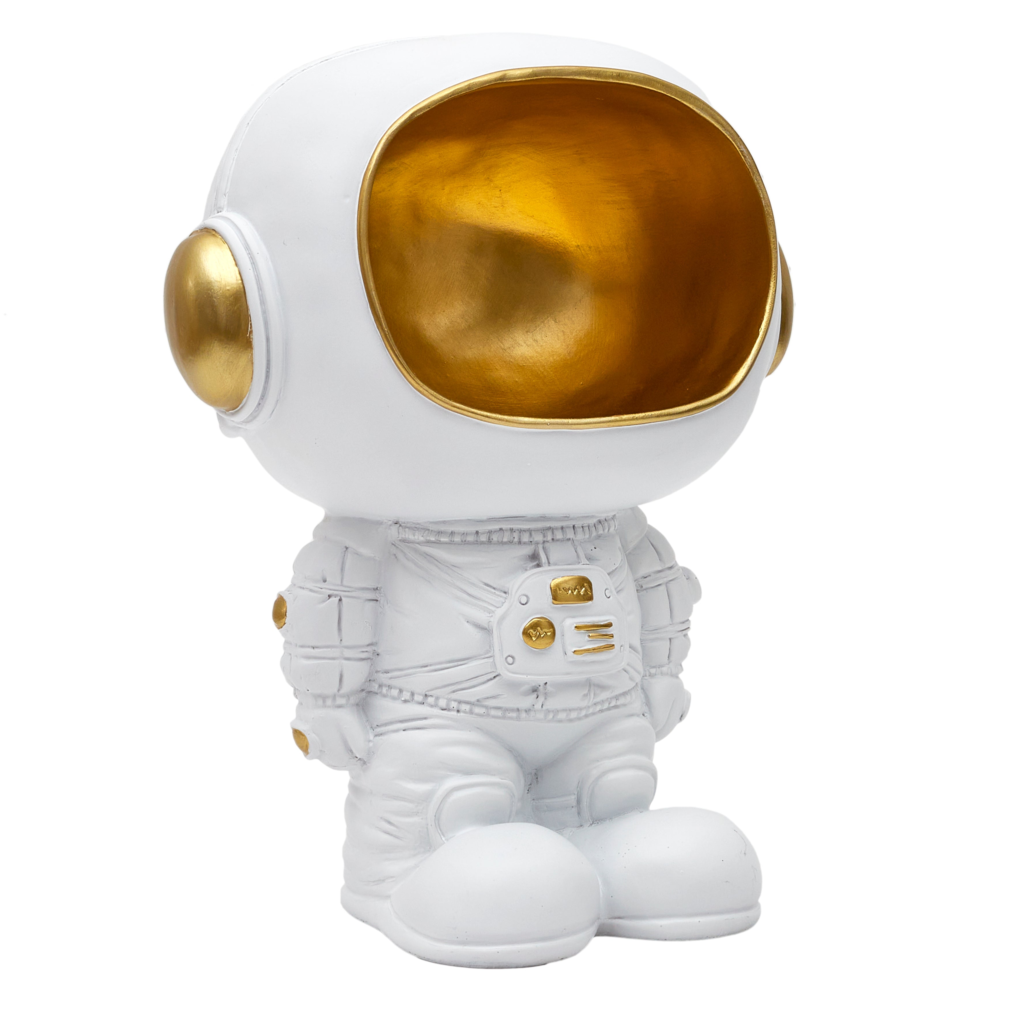 STATUE ASTRONAUTE VIDE POCHE BLANC