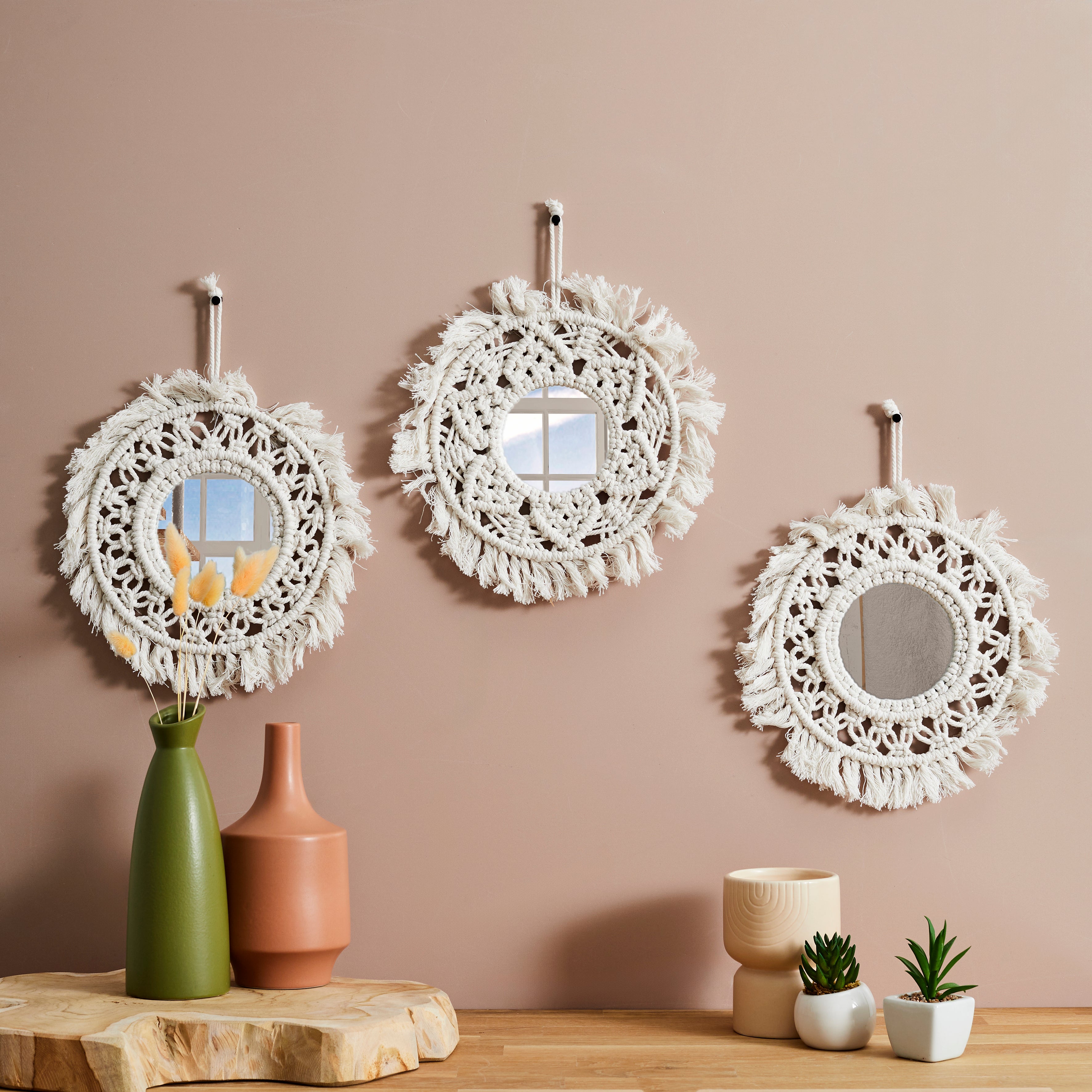 MIROIR X3 BOHO H28CM
