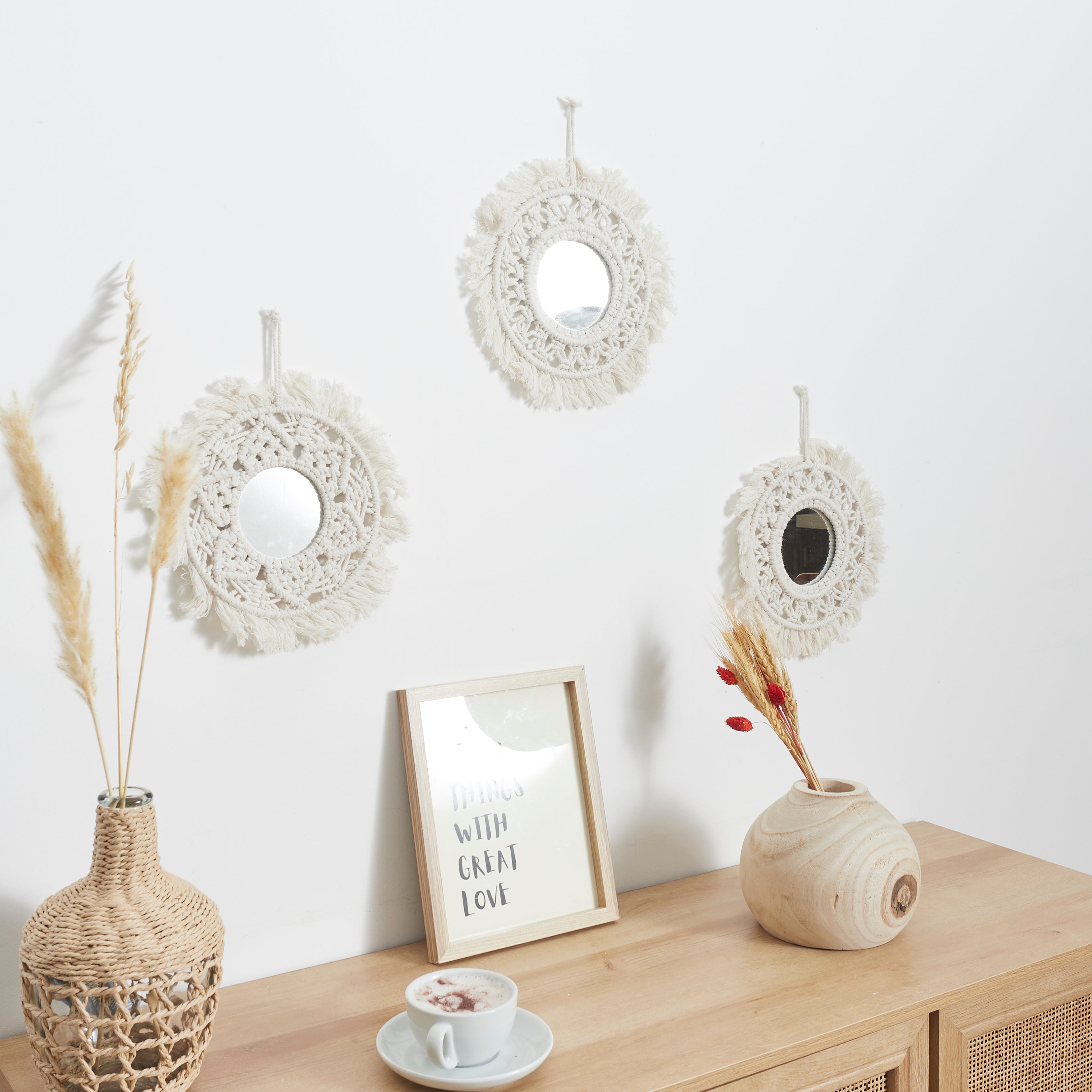 MIROIR X3 BOHO H28CM
