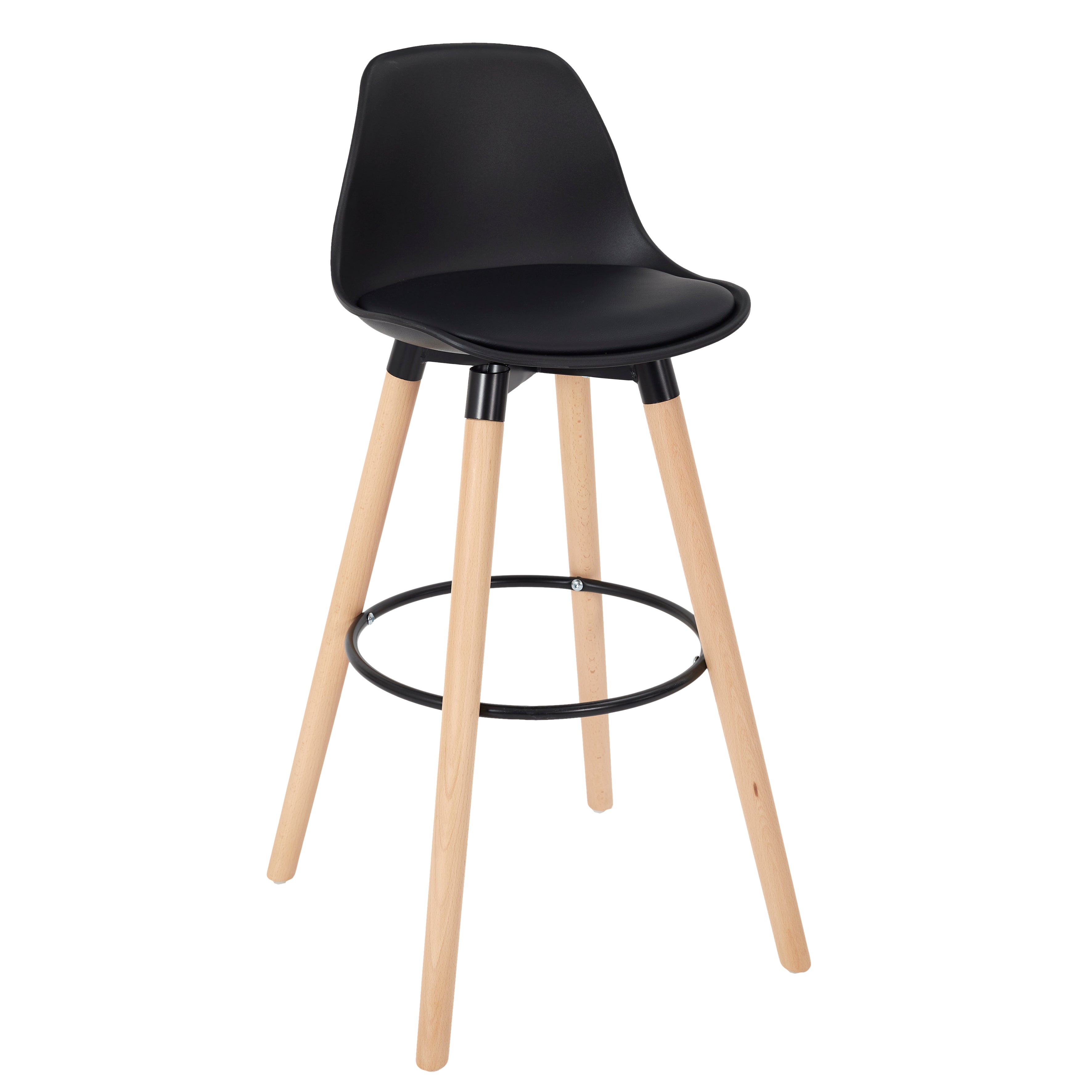 TABOURET DE BAR WALT NOIR - LOT DE 2