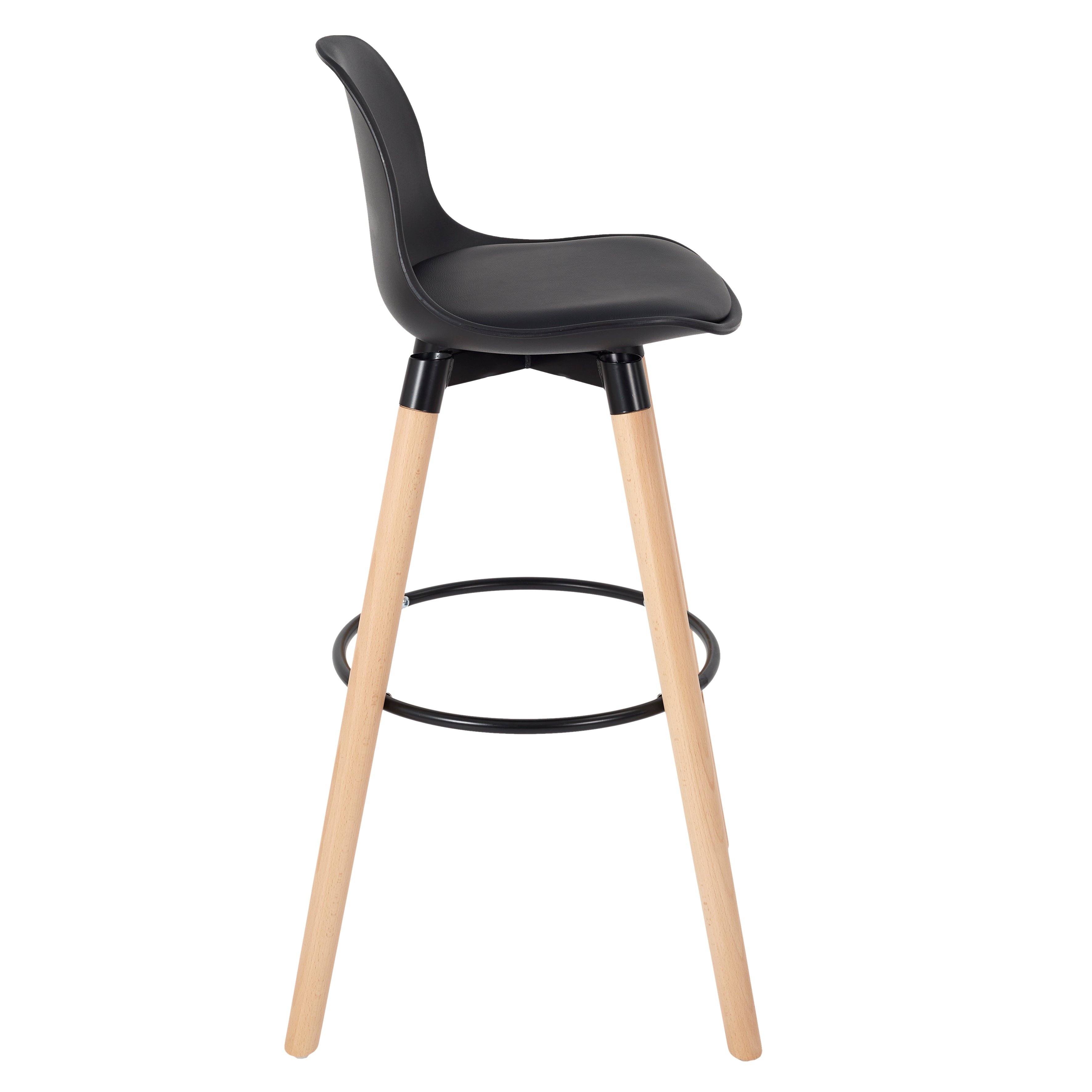 TABOURET DE BAR WALT NOIR - LOT DE 2