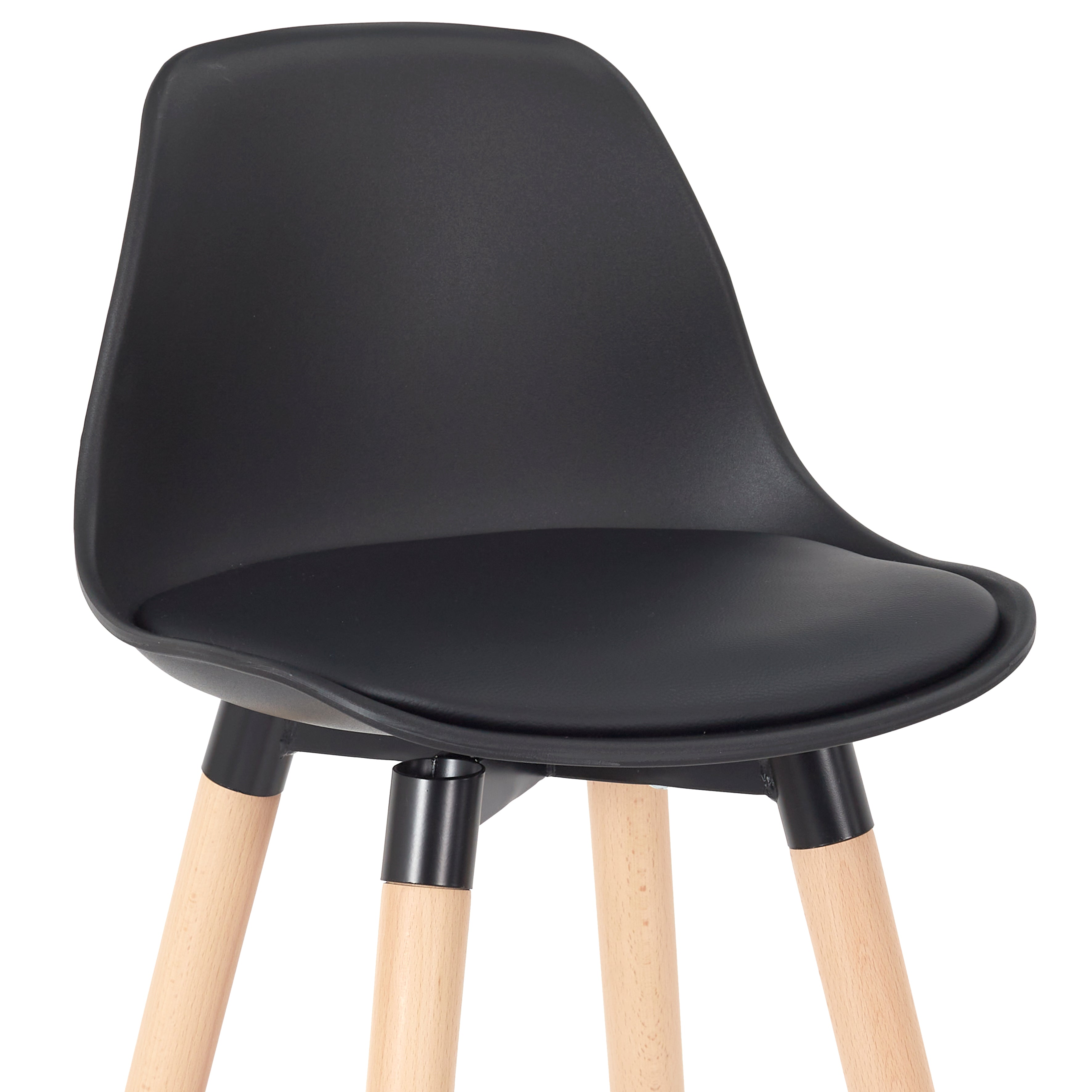 TABOURET DE BAR WALT NOIR - LOT DE 2