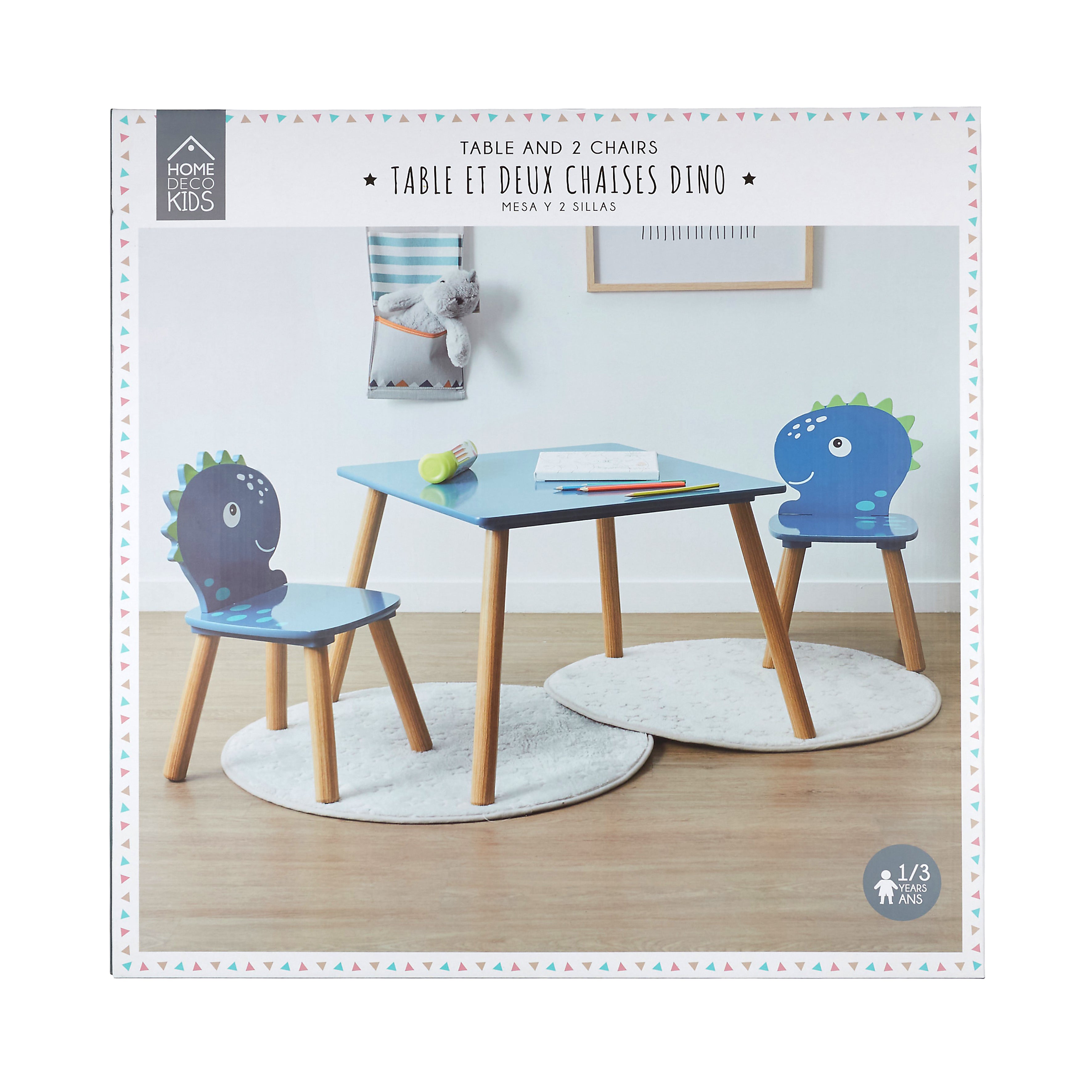 TABLE ET 2 CHAISES DINO