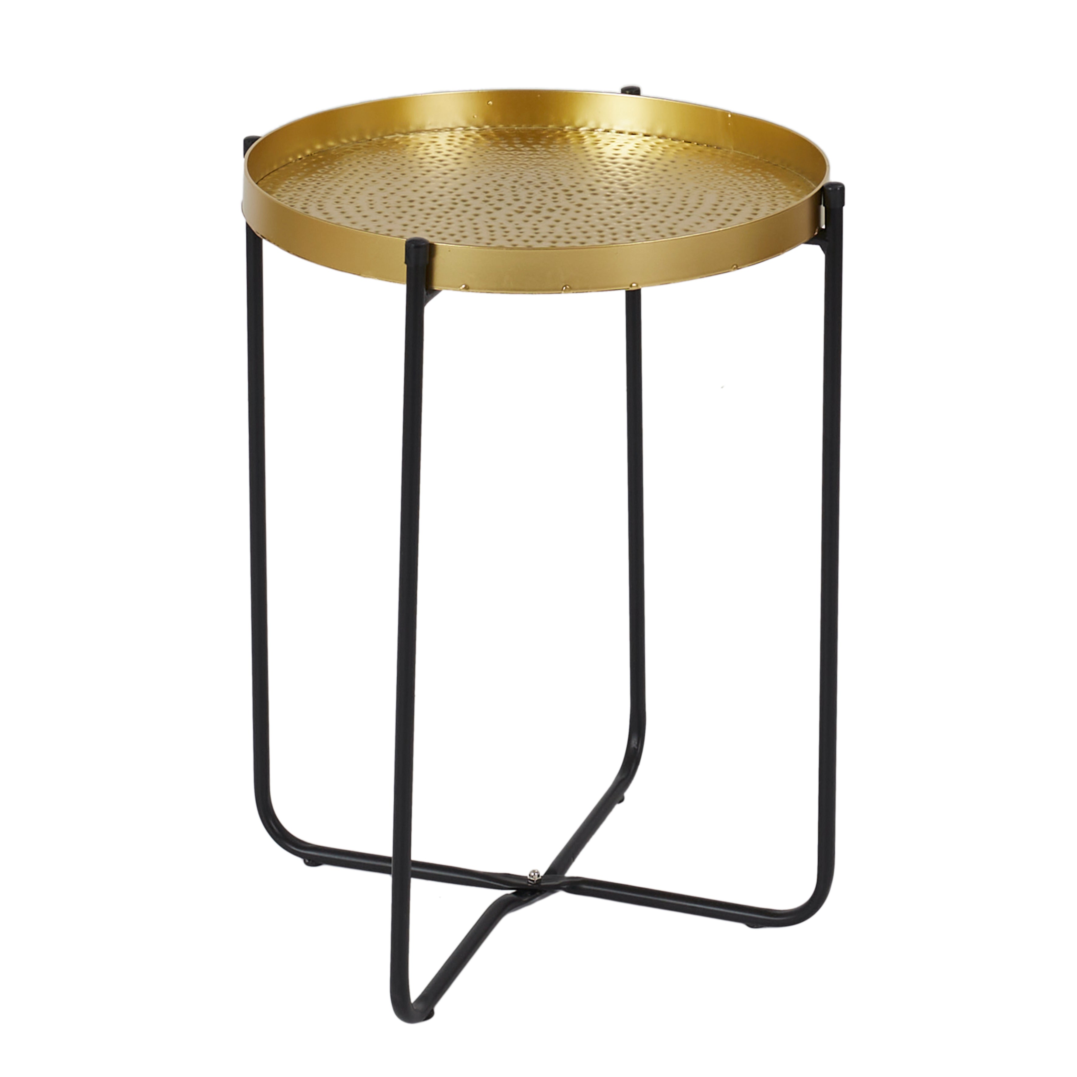 TABLE D APPOINT METAL MARTELE ALIA D35CM