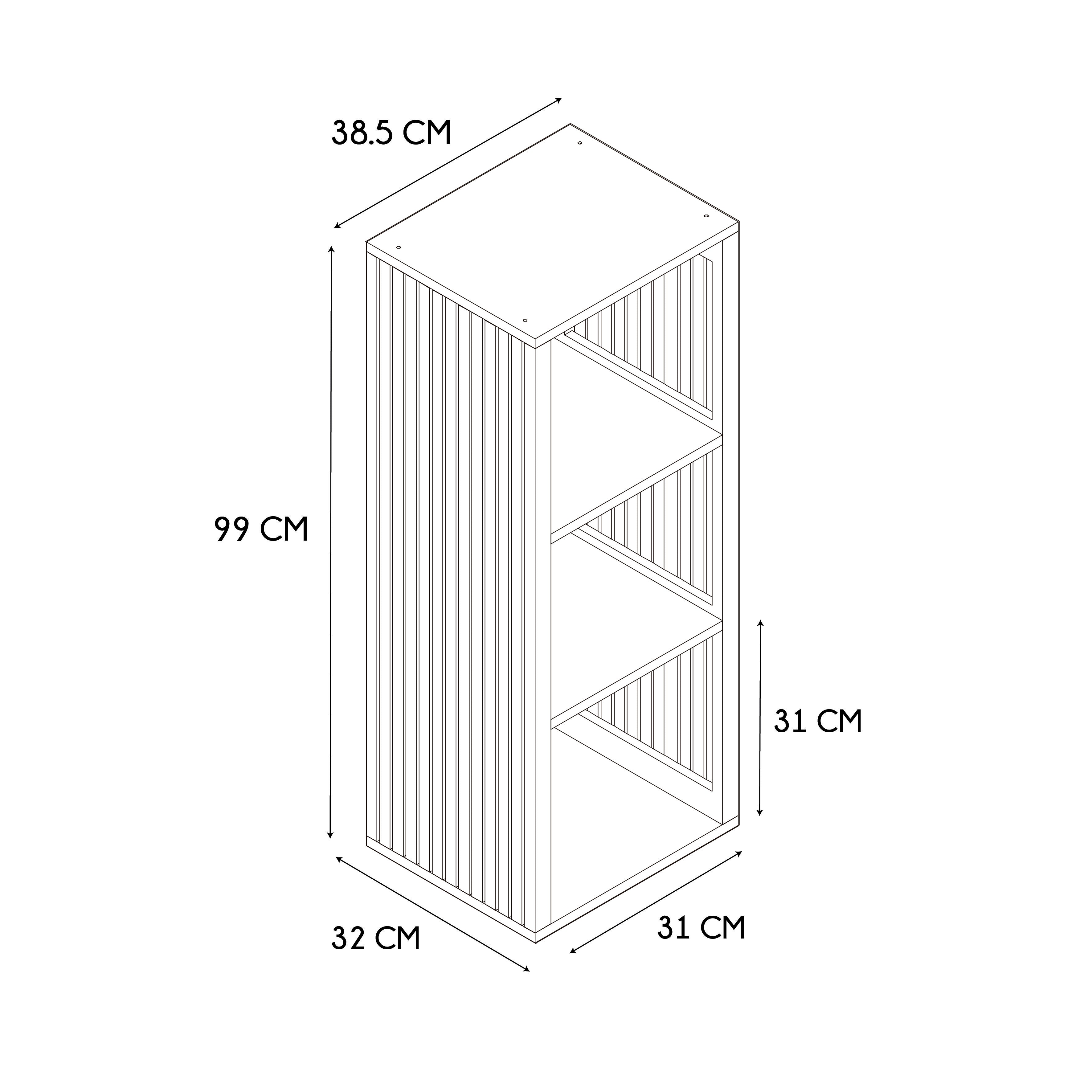 RANGEMENT MODULABLE 3 CASES KLAUS