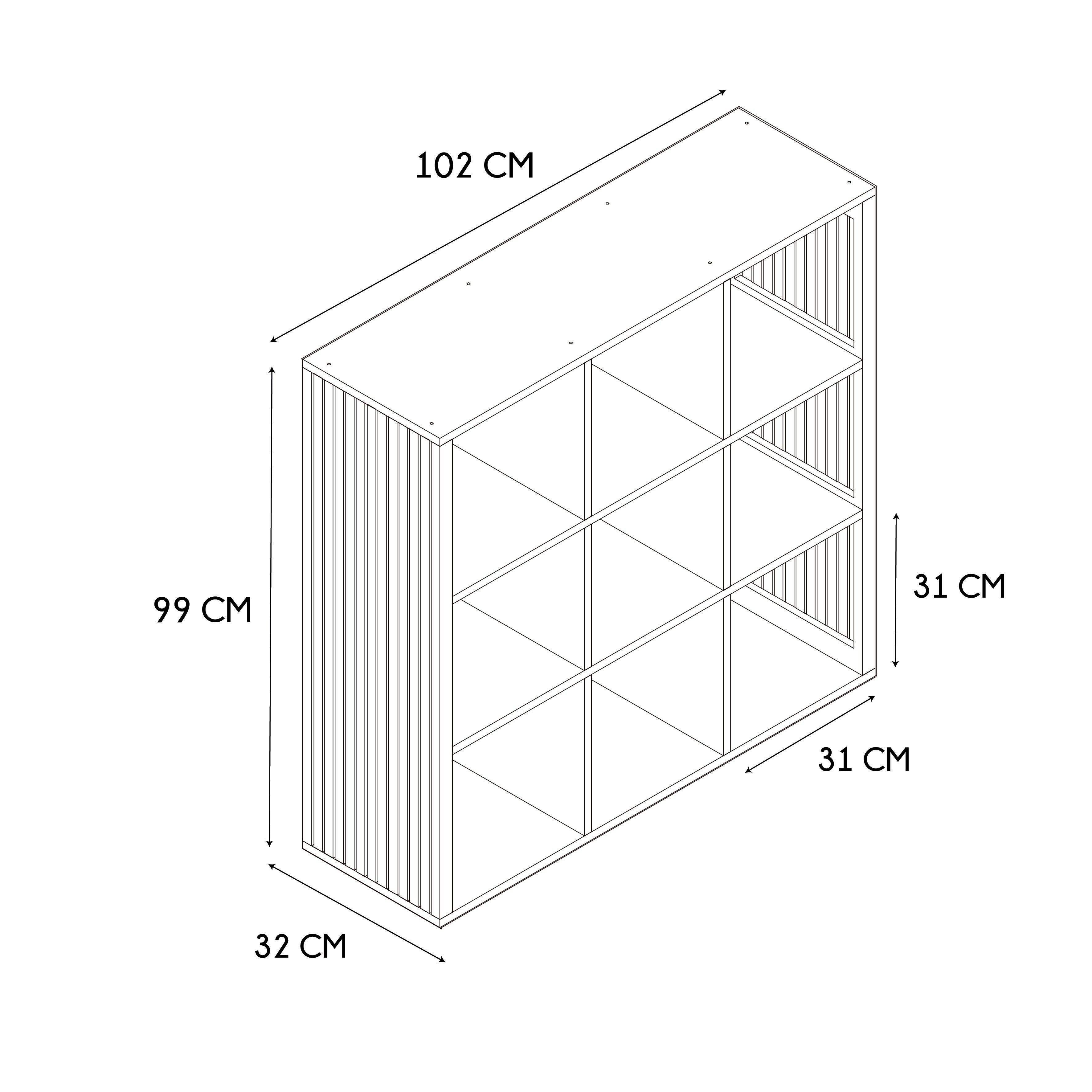 RANGEMENT MODULABLE 9 CASES KLAUS