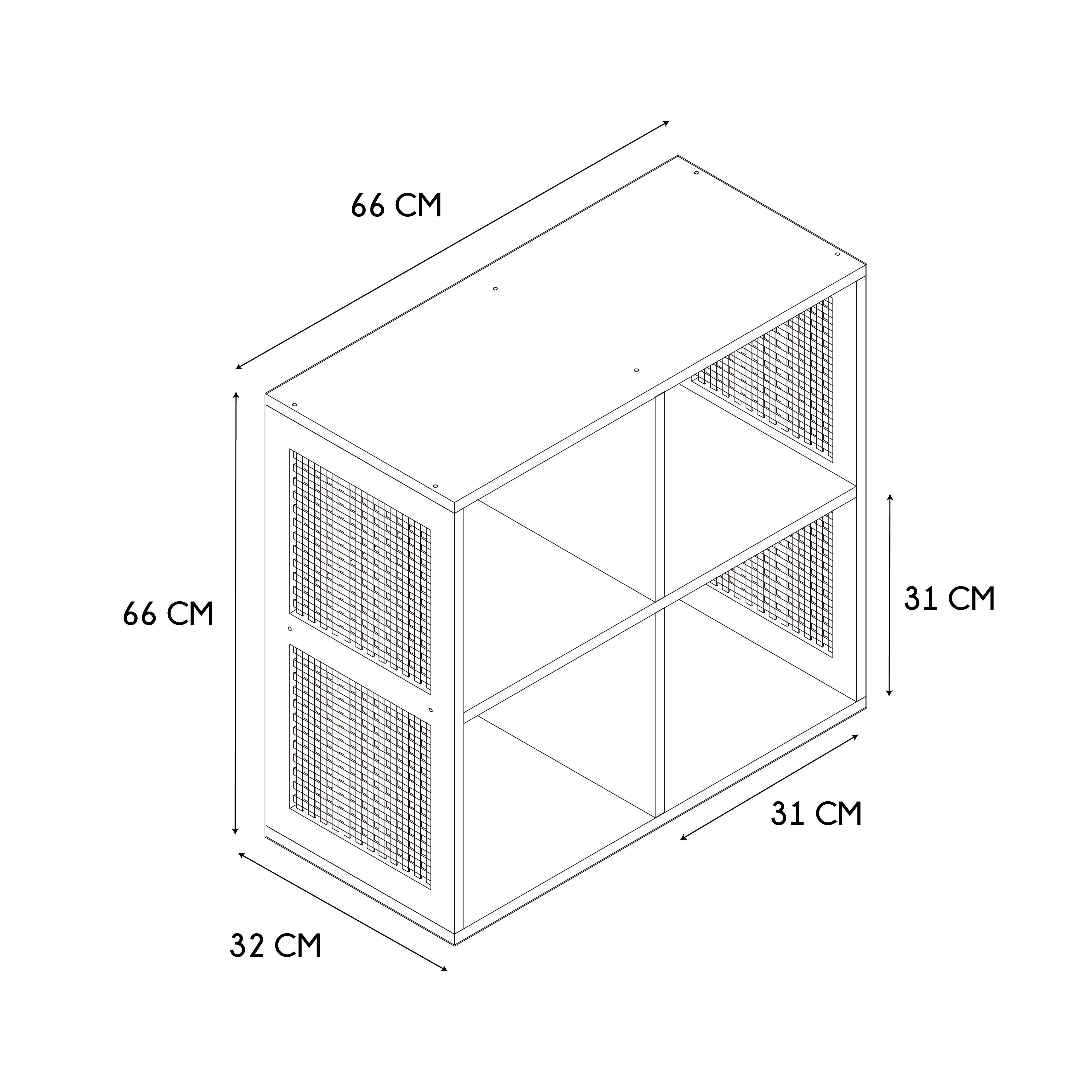 RANGEMENT MODULABLE 4 CASES BALI
