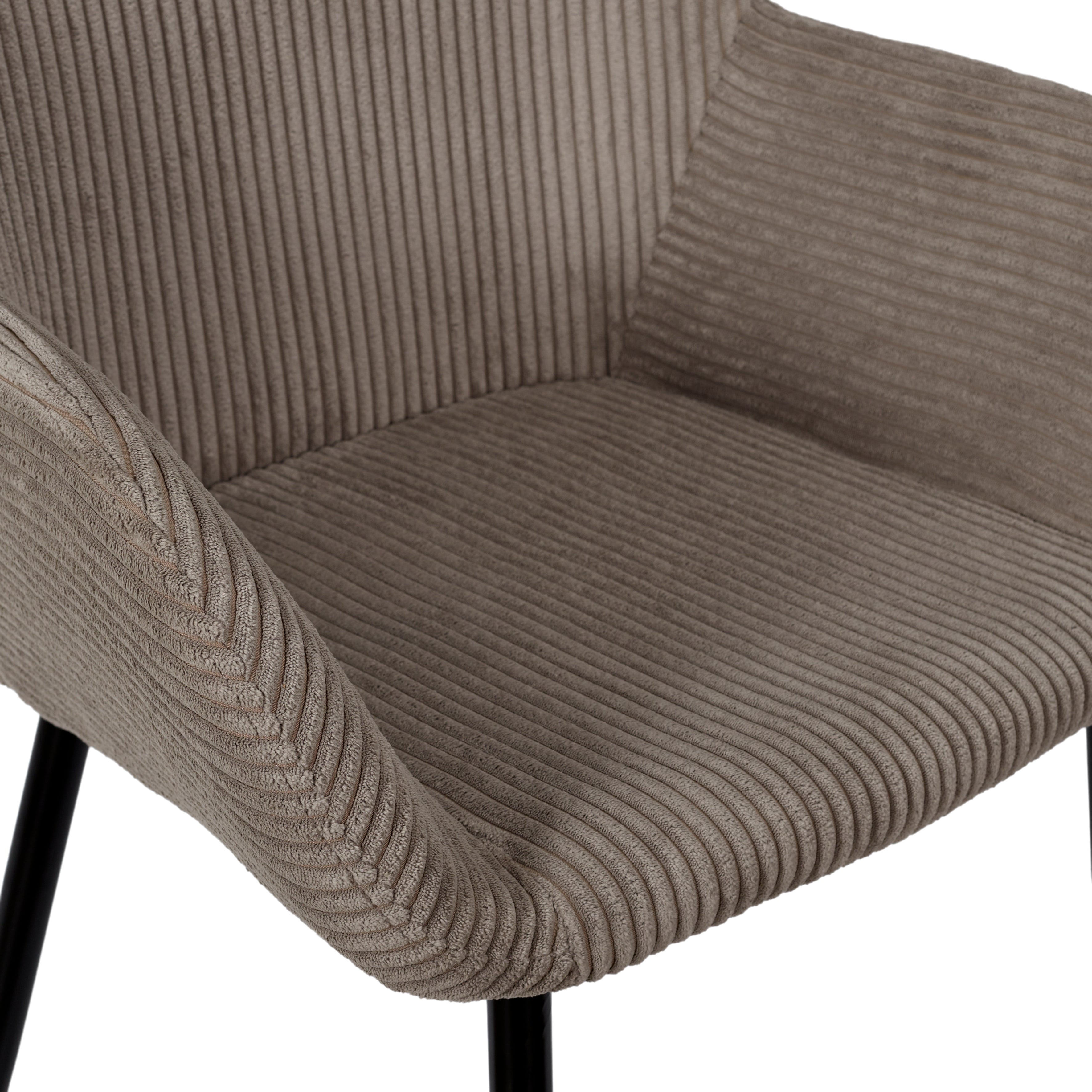 FAUTEUIL COTELE SCOTT TAUPE - LOT DE 2