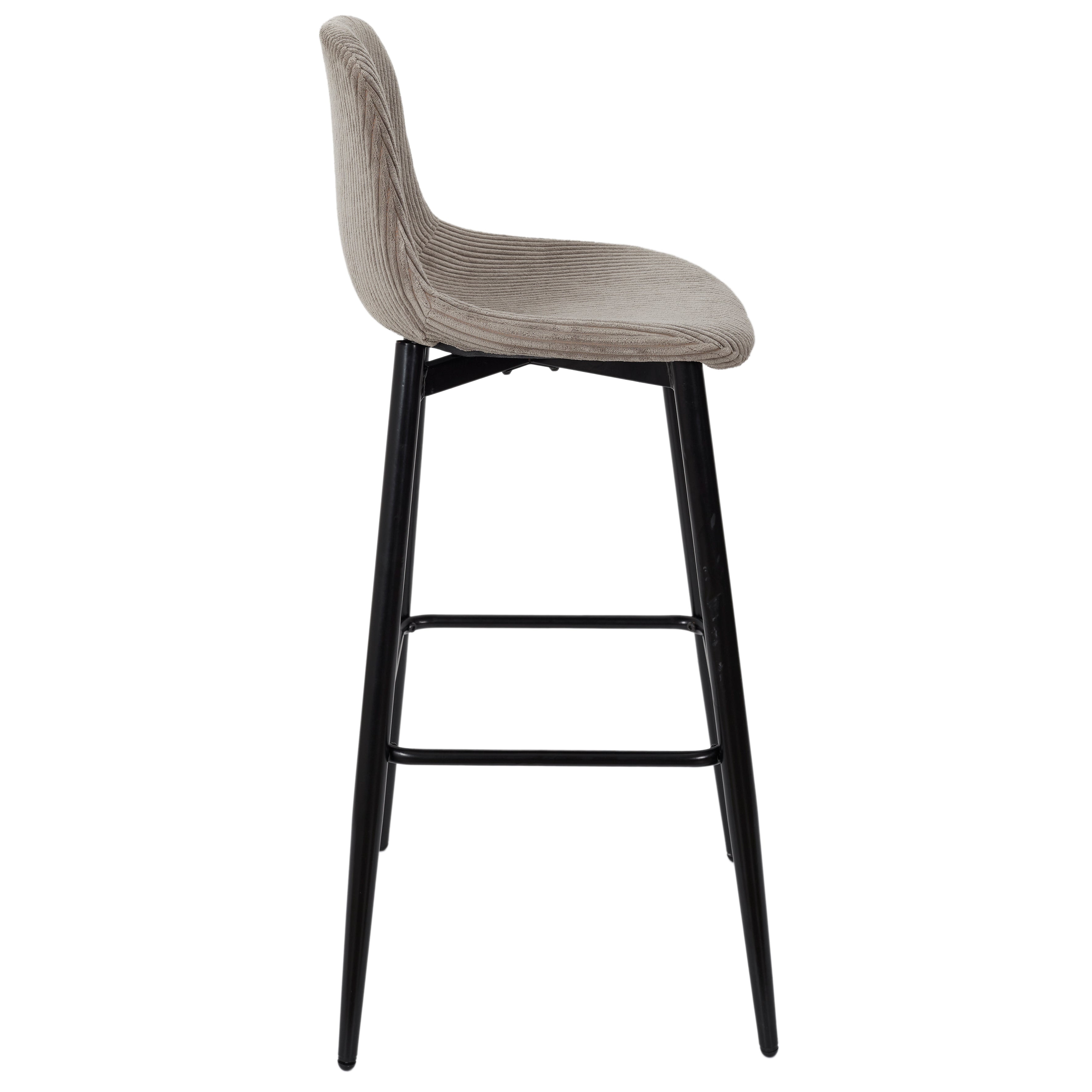 CHAISE DE BAR COTELE SCOTT TAUPE - LOT DE 2