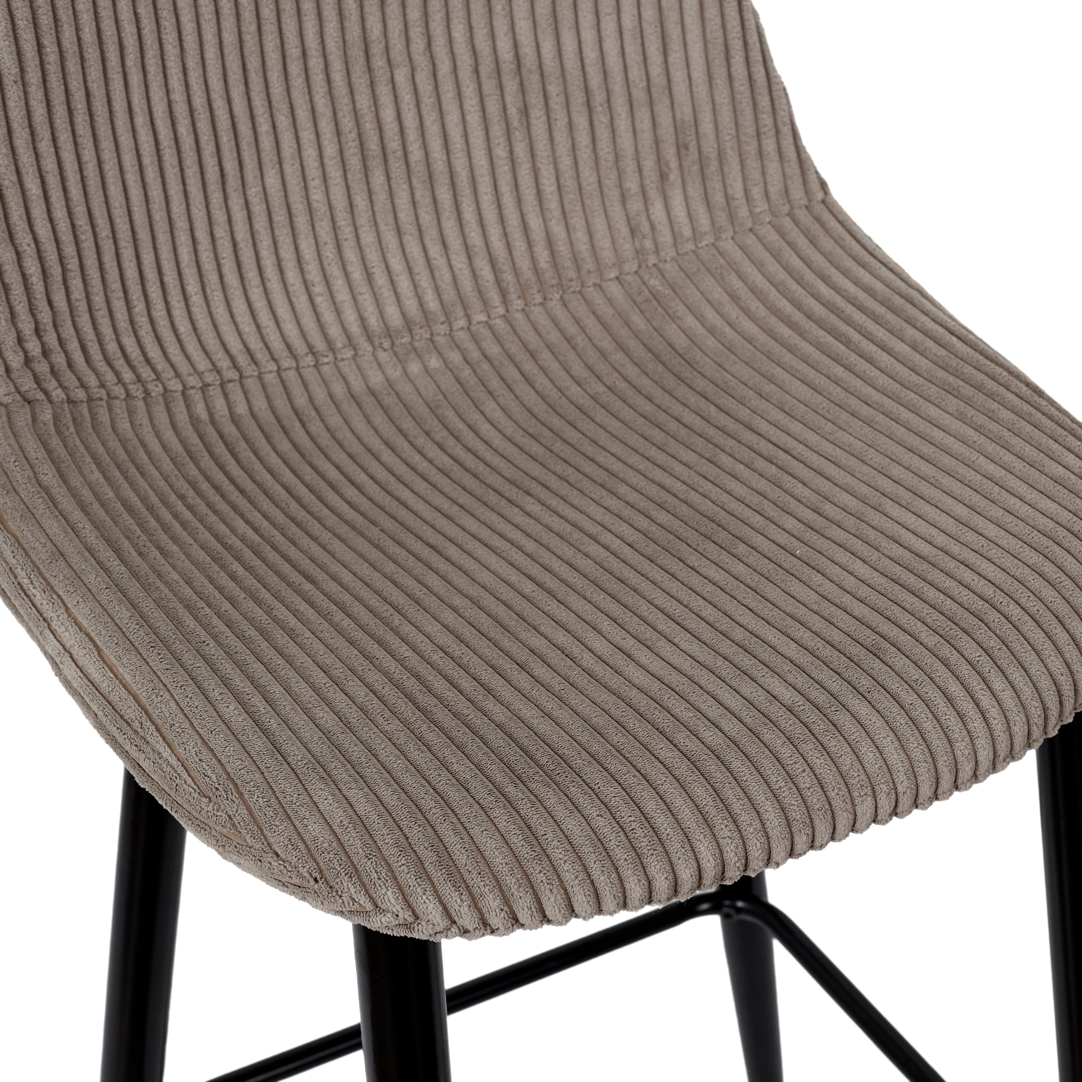 CHAISE DE BAR COTELE SCOTT TAUPE - LOT DE 2