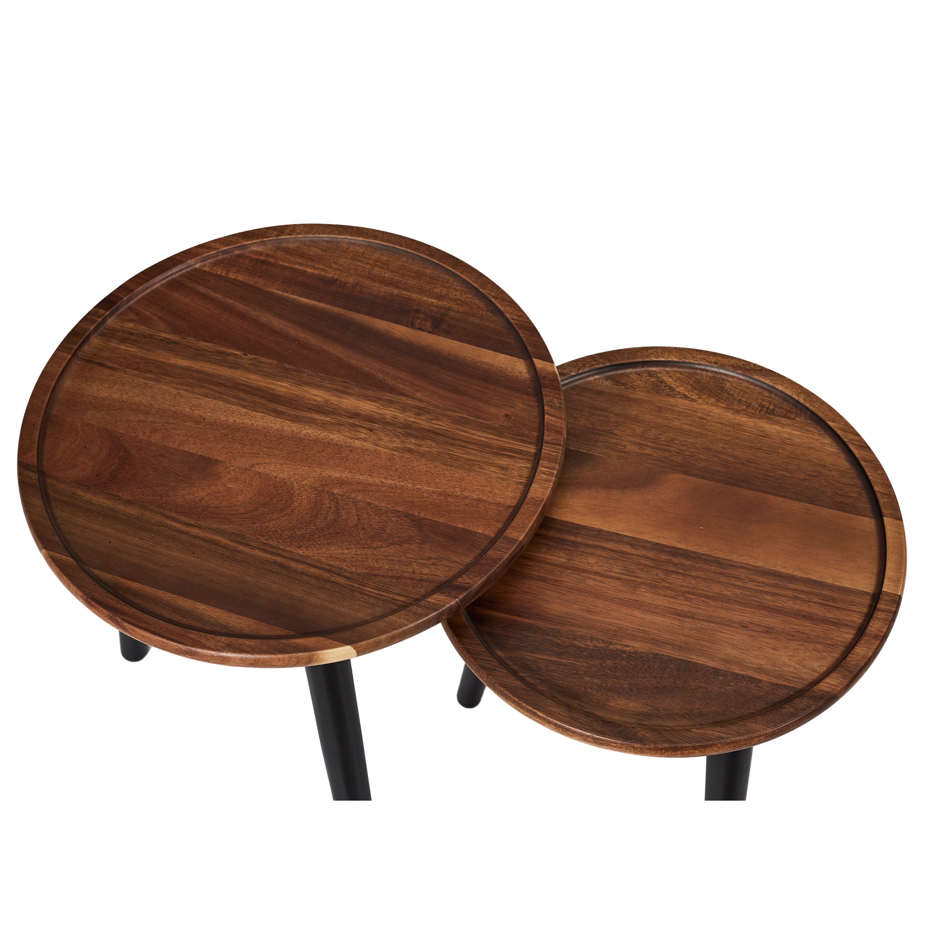 TABLE GIGOGNE ROND ACACIA X2