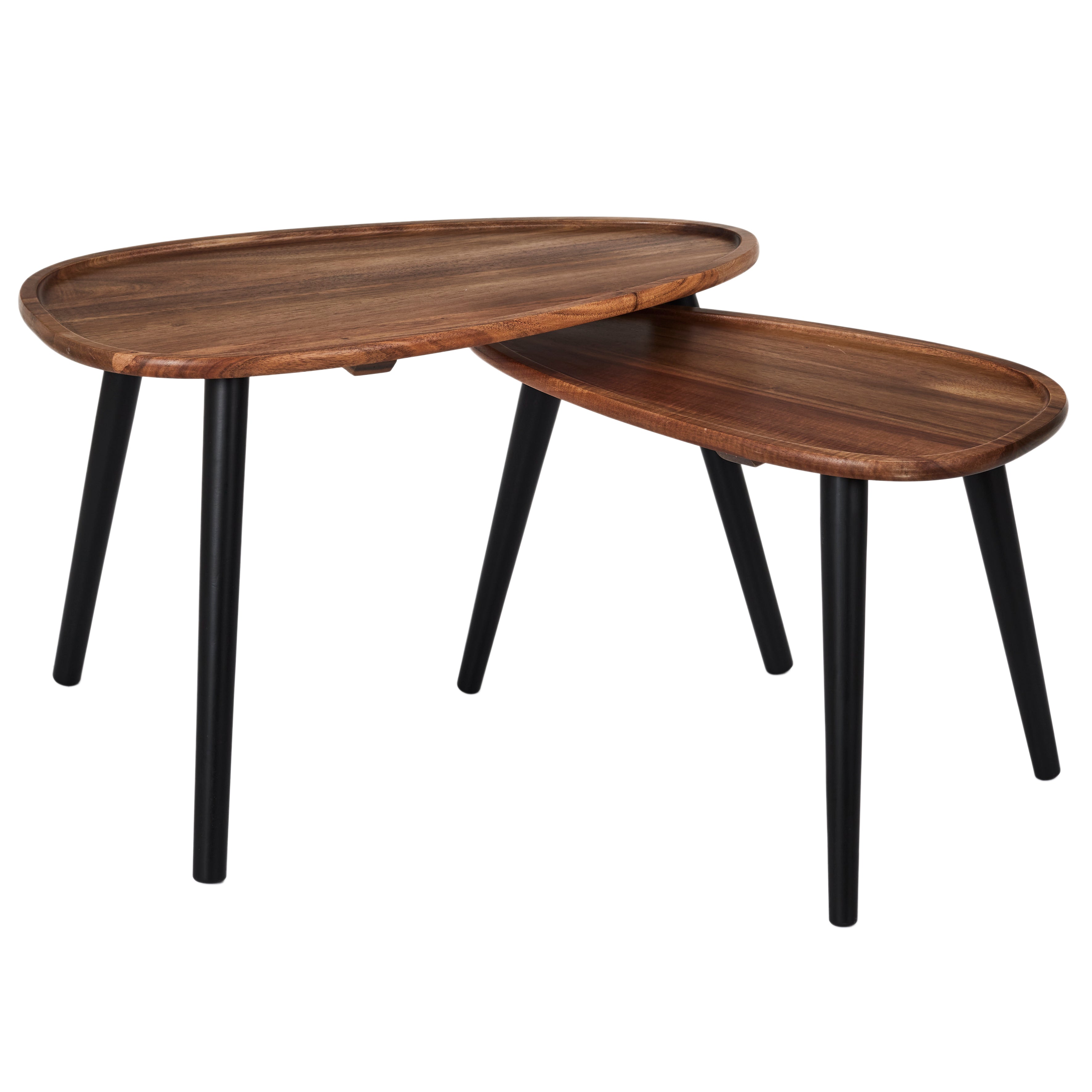 TABLE GIGOGNE GALET ACACIA X2