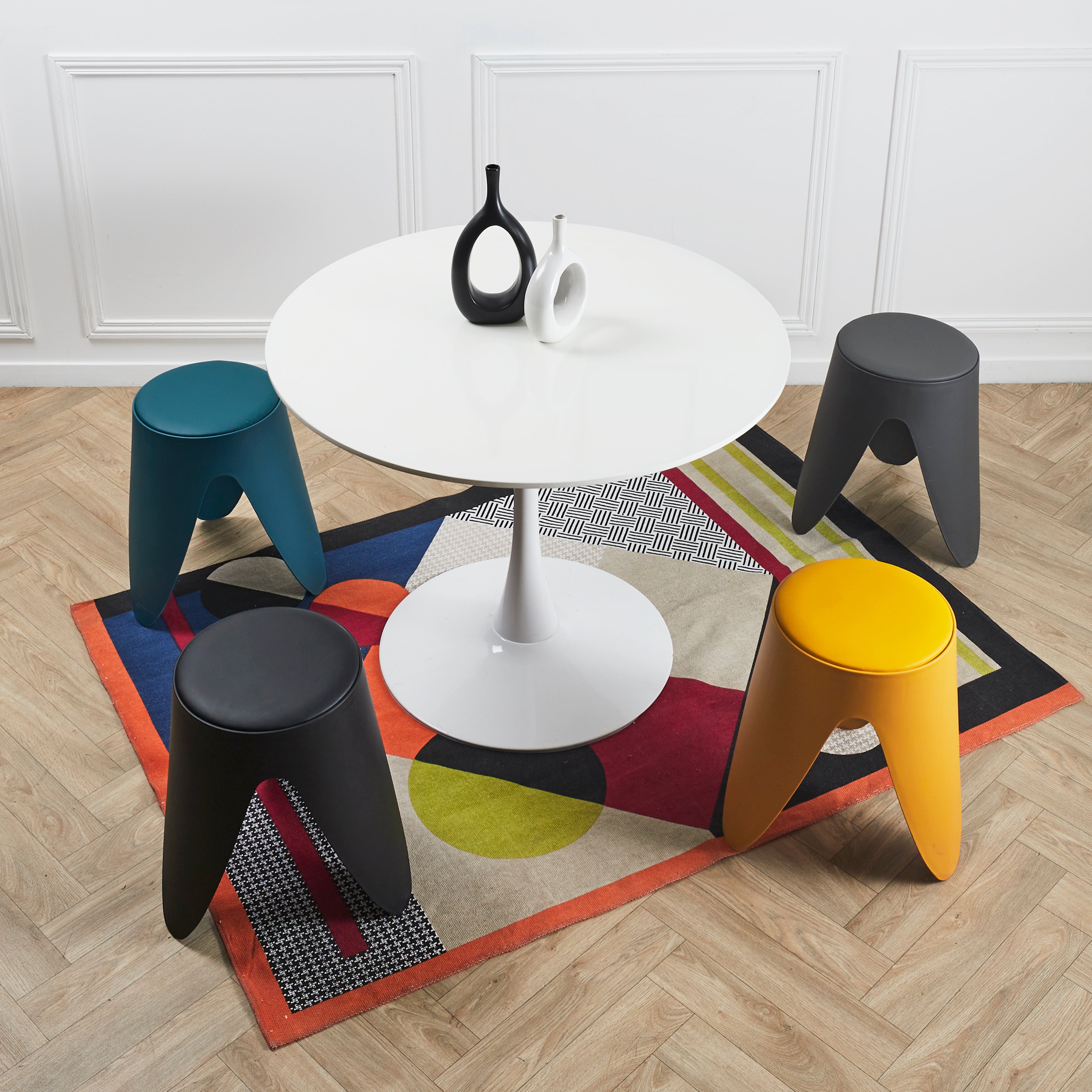 TABOURET EVE JAUNE MOUTARDE