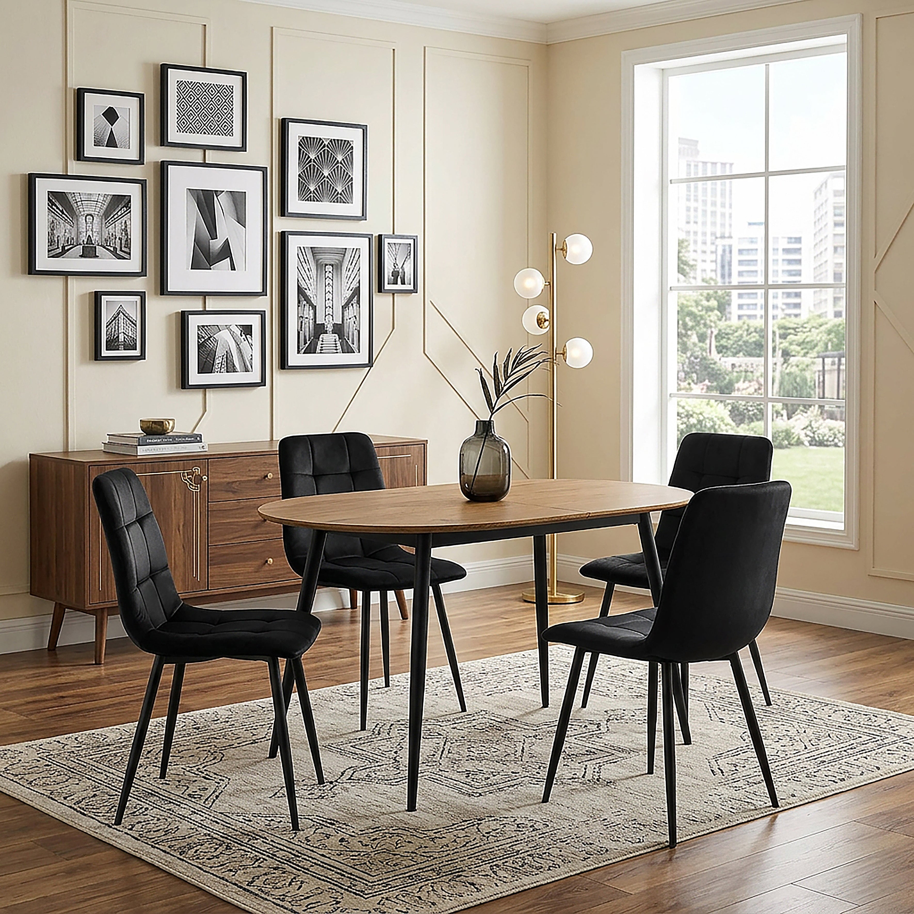 CHAISE MATEO NOIR - LOT DE 4