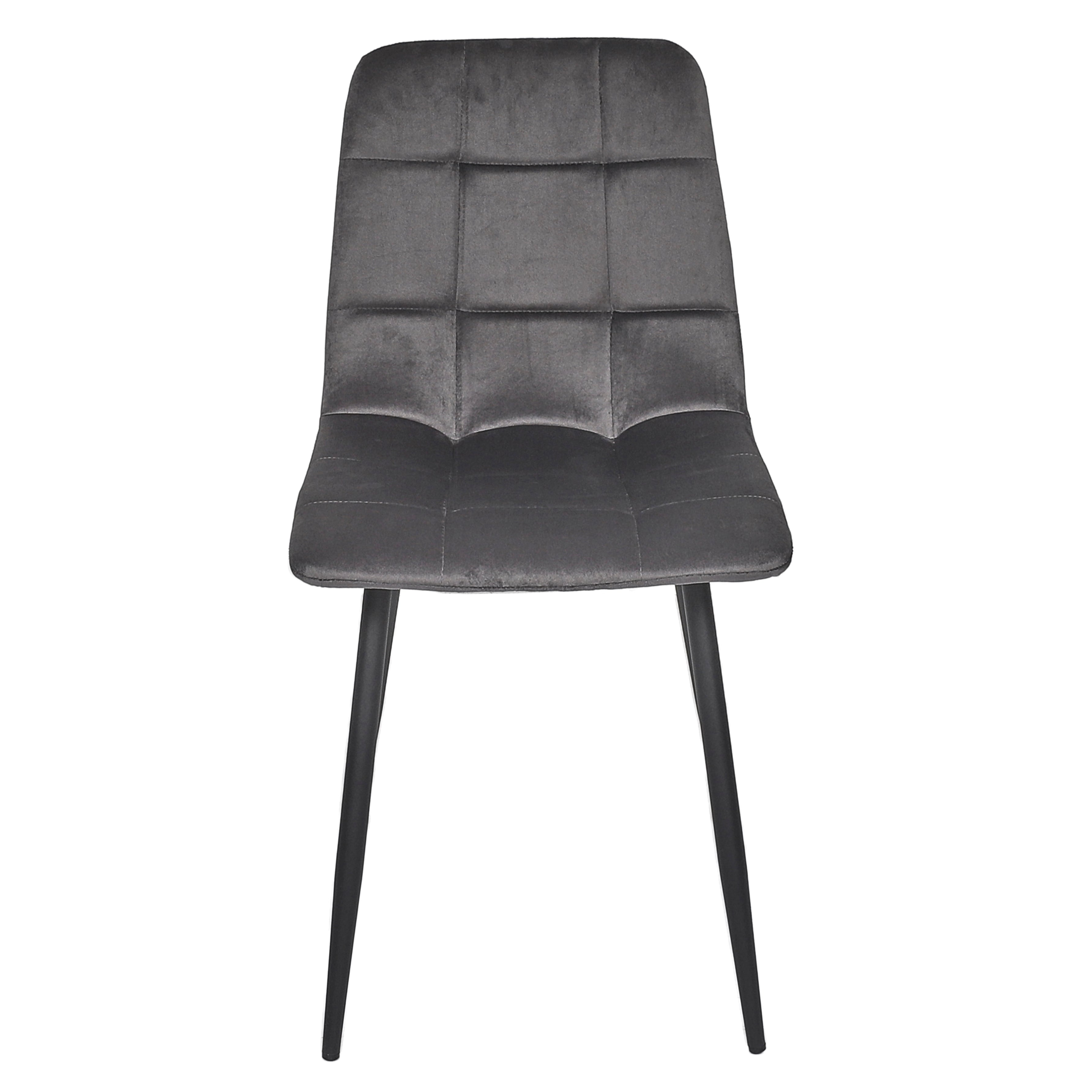 CHAISE MATEO GRIS - LOT DE 4