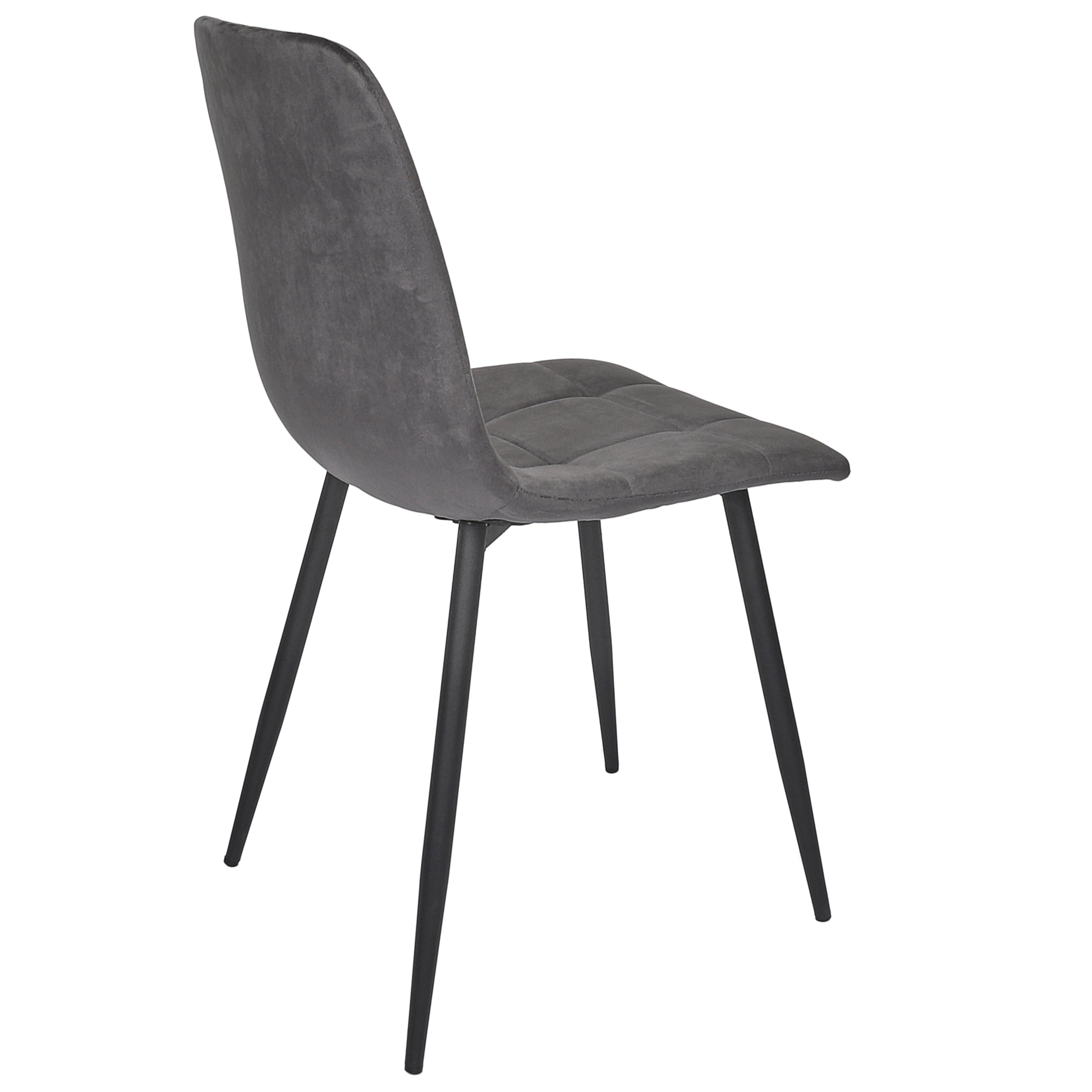 CHAISE MATEO GRIS - LOT DE 4