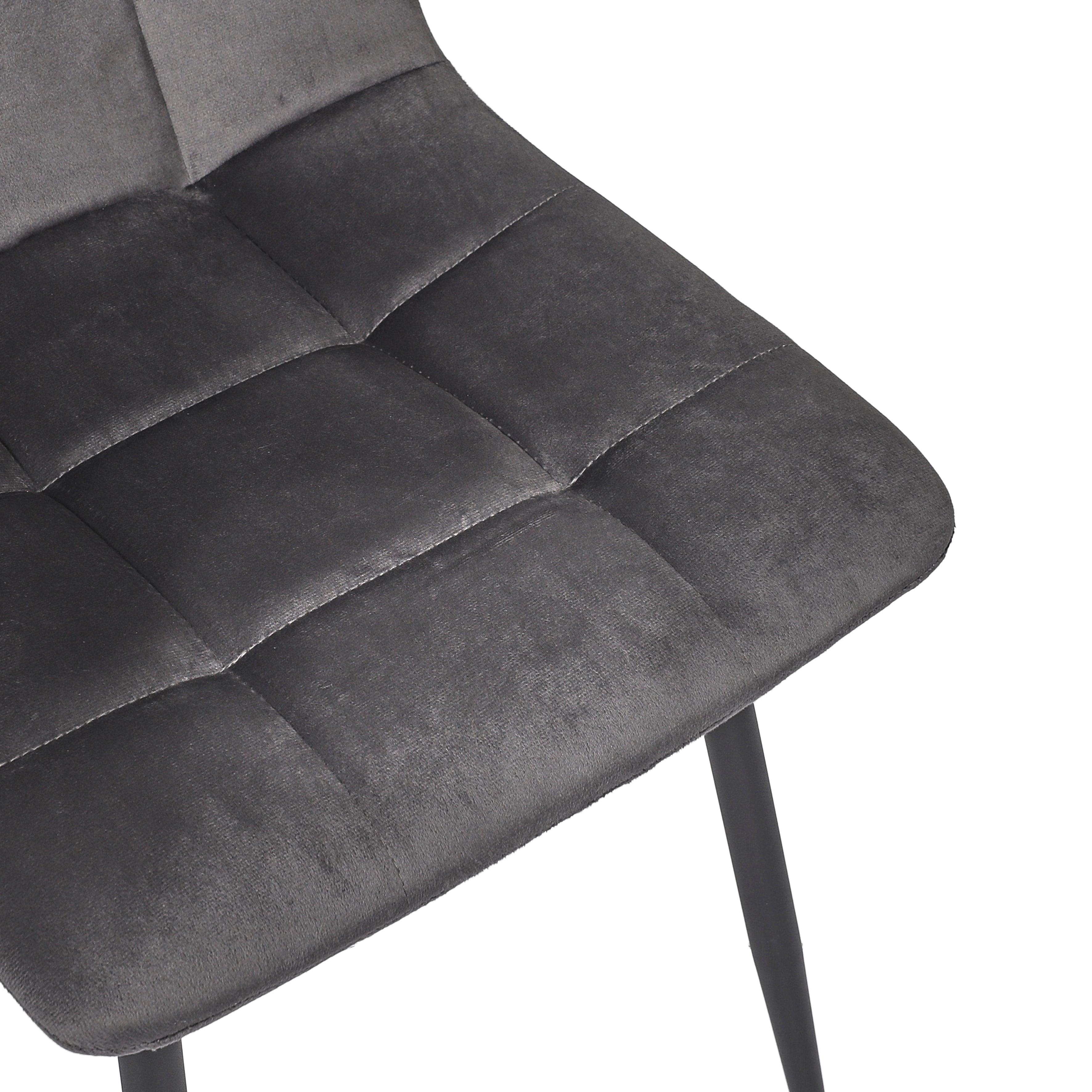 CHAISE MATEO GRIS - LOT DE 4