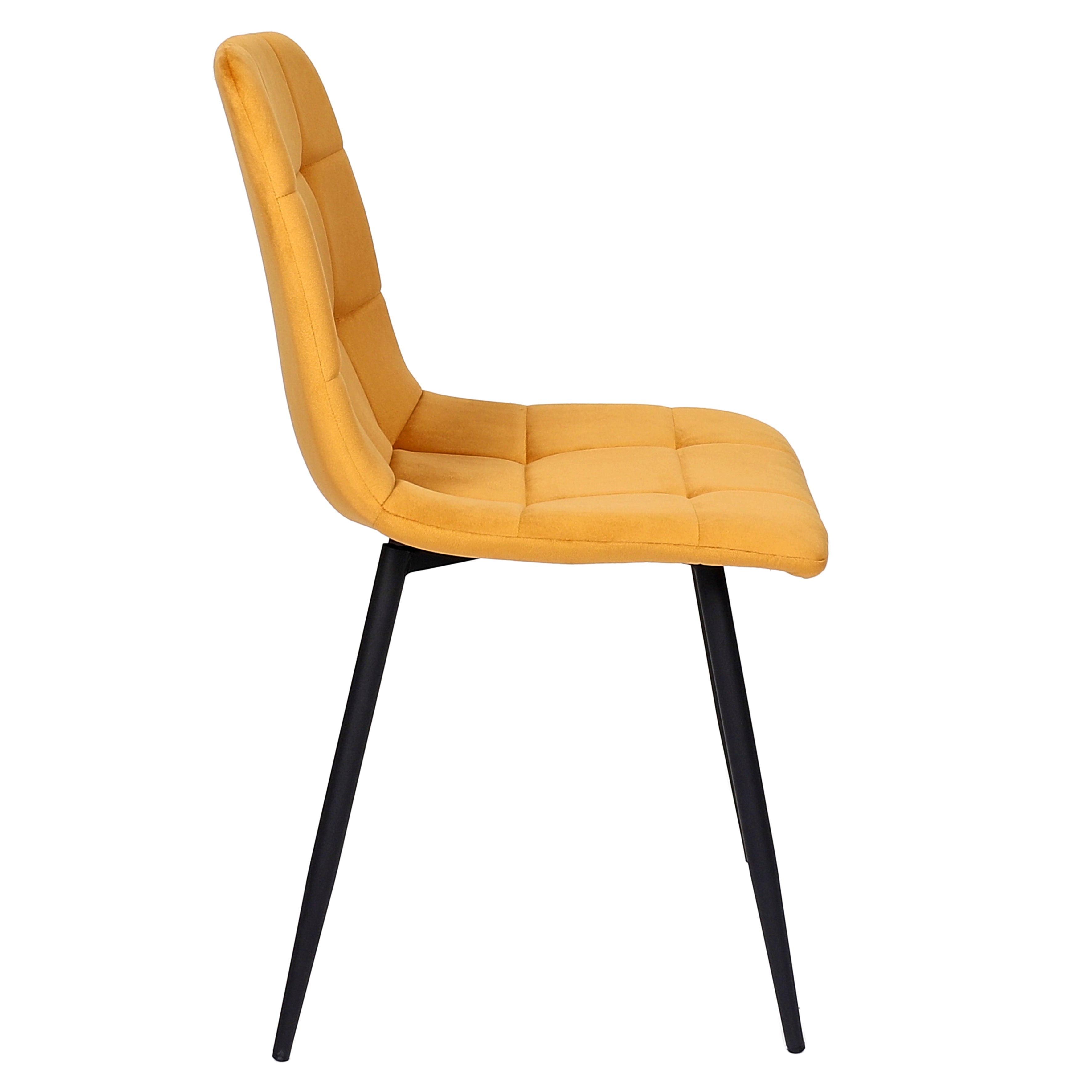 CHAISE MATEO JAUNE MOUTARDE - LOT DE 4