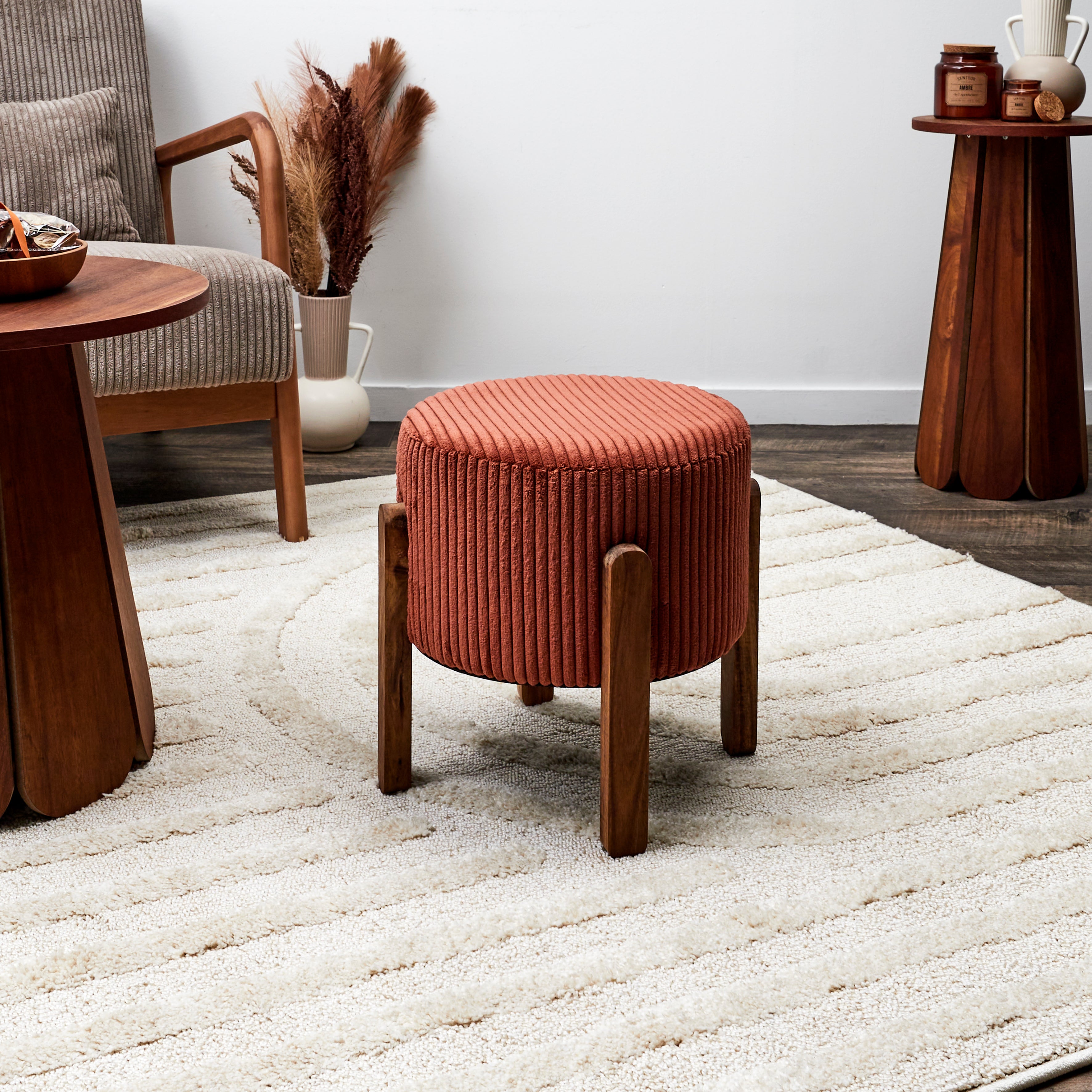 TABOURET COTELE SCOTT TERRACOTTA - LOT DE 2