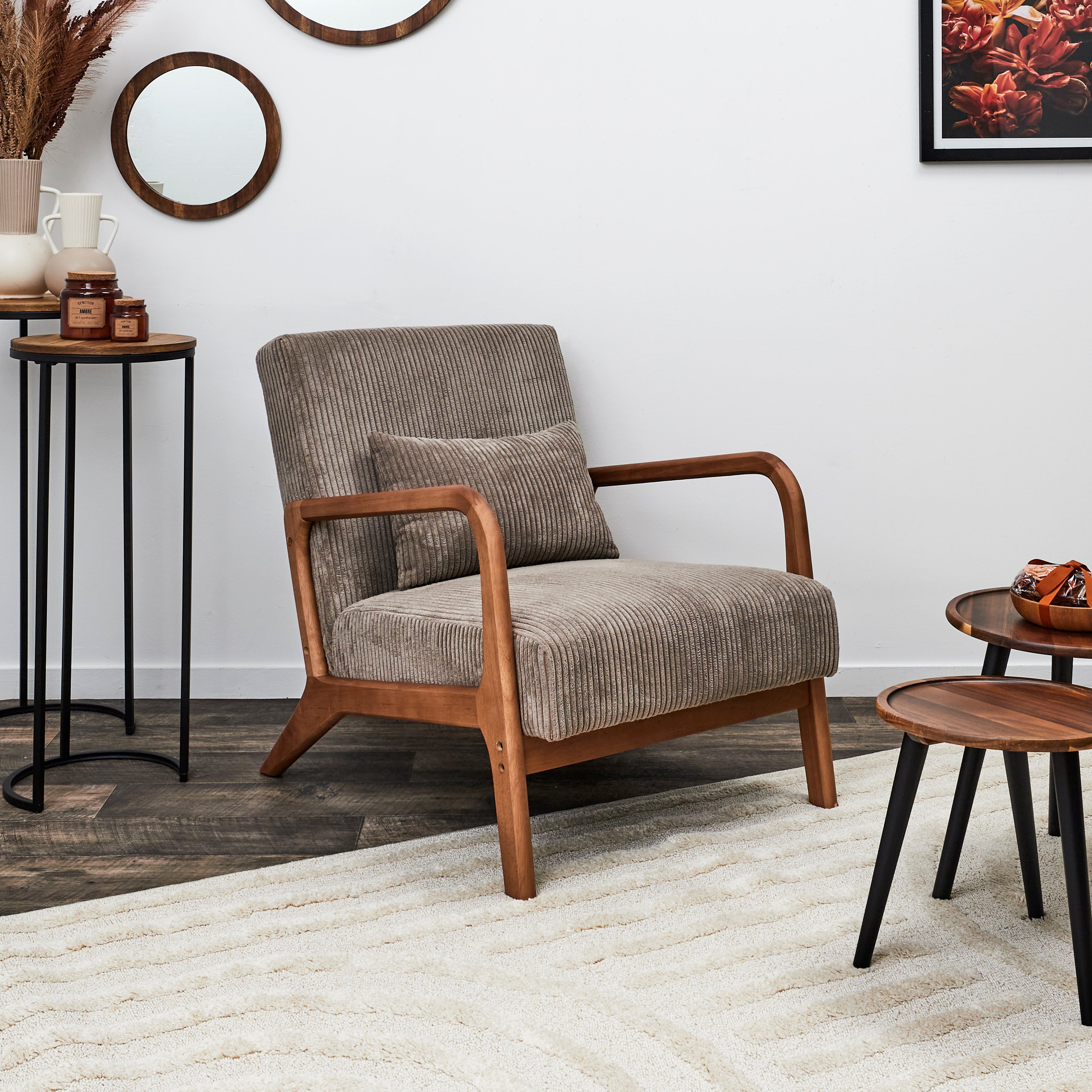FAUTEUIL SALON COTELE SCOTT TAUPE