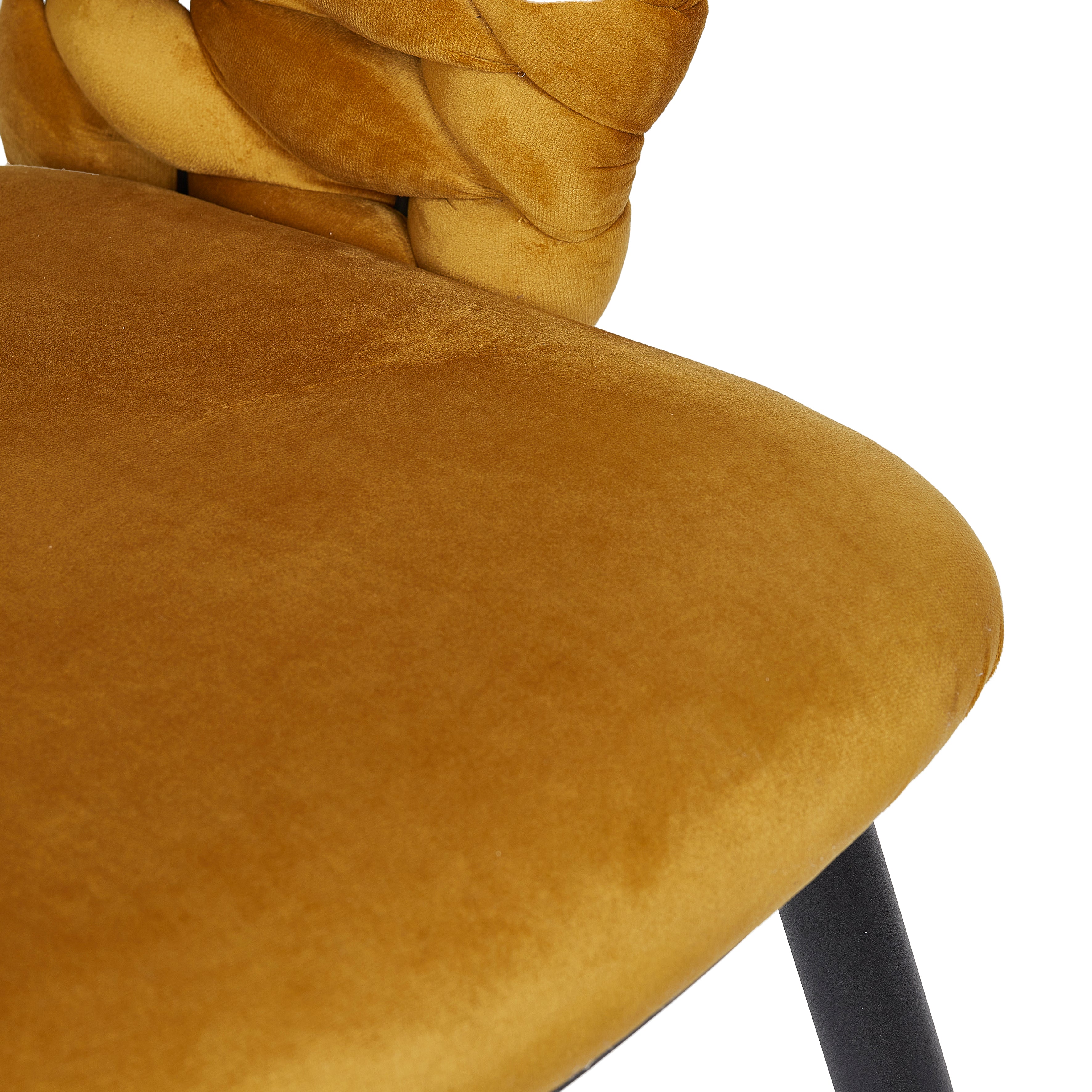 FAUTEUIL SAWYER JAUNE MOUTARDE A1 - LOT DE 2
