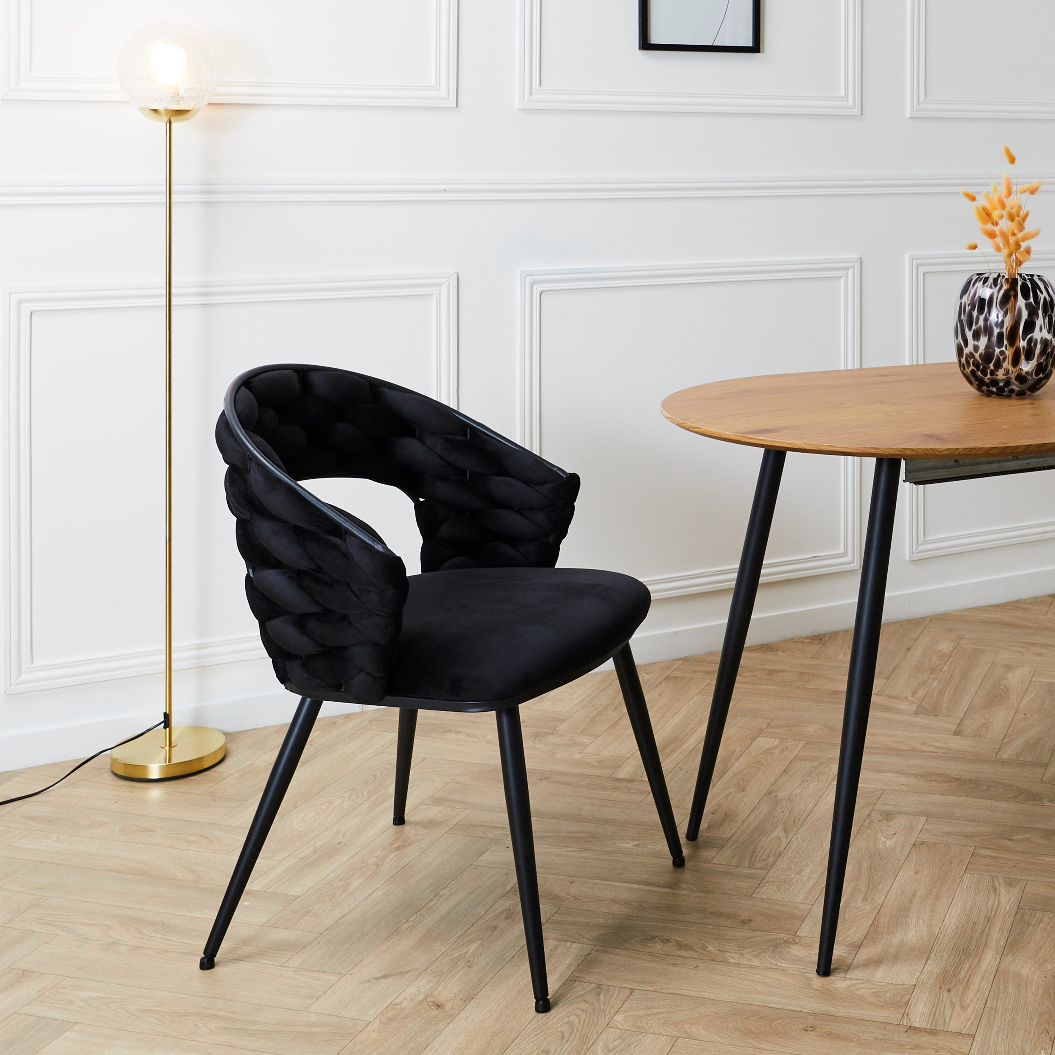 FAUTEUIL SAWYER NOIR A1 - LOT DE 2