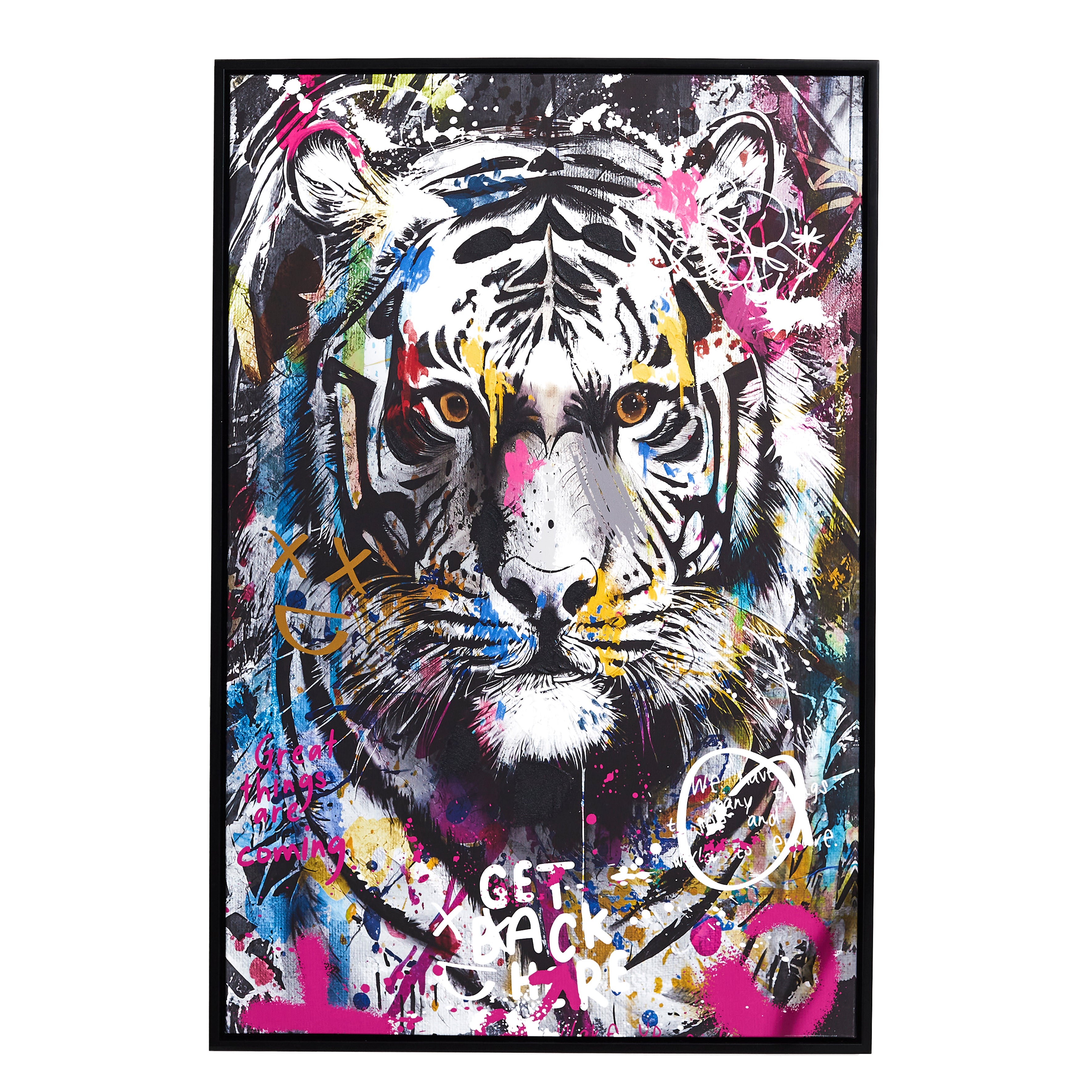 TABLEAU TIGRE COLORE 60X90CM