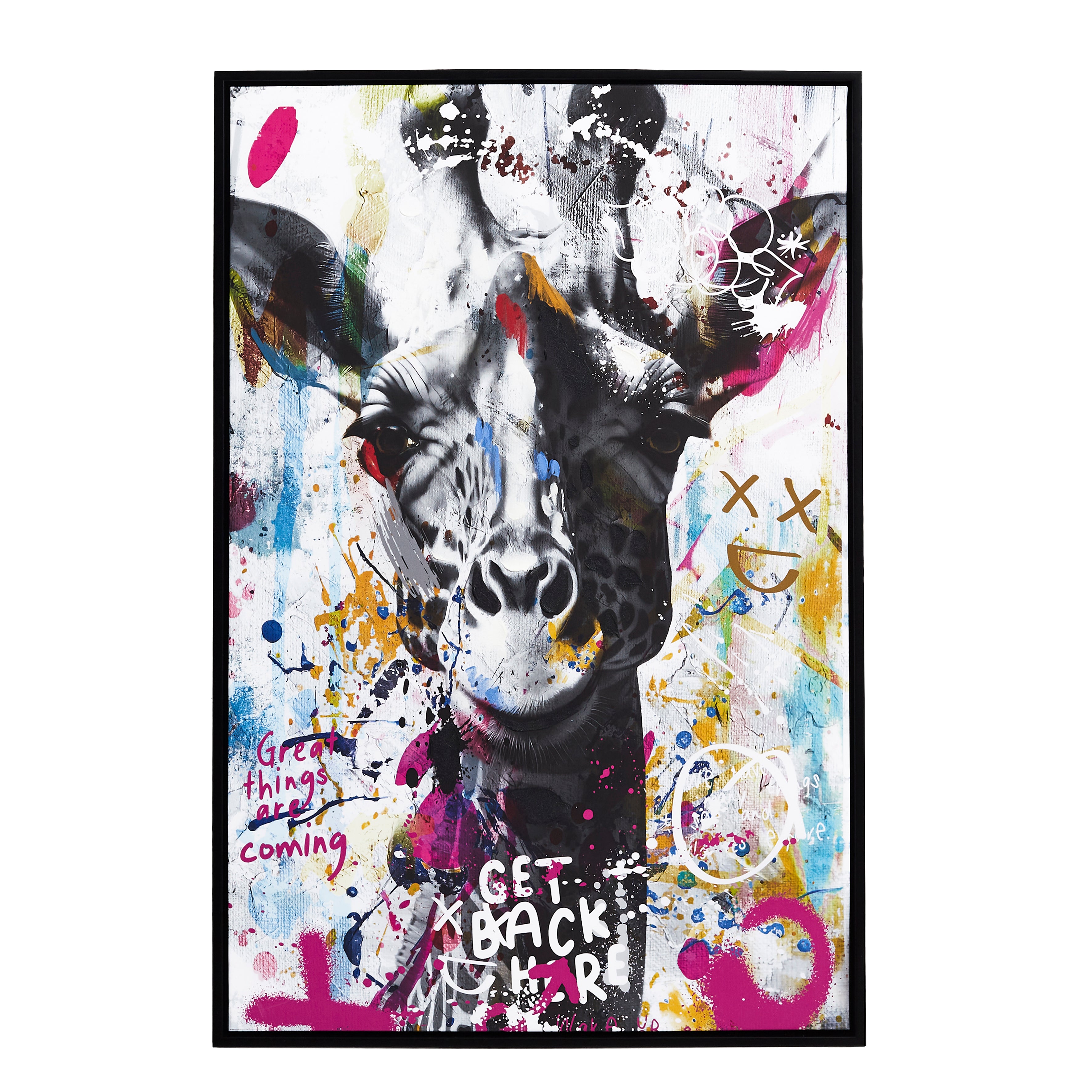 TABLEAU GIRAFE COLORE 60X90CM