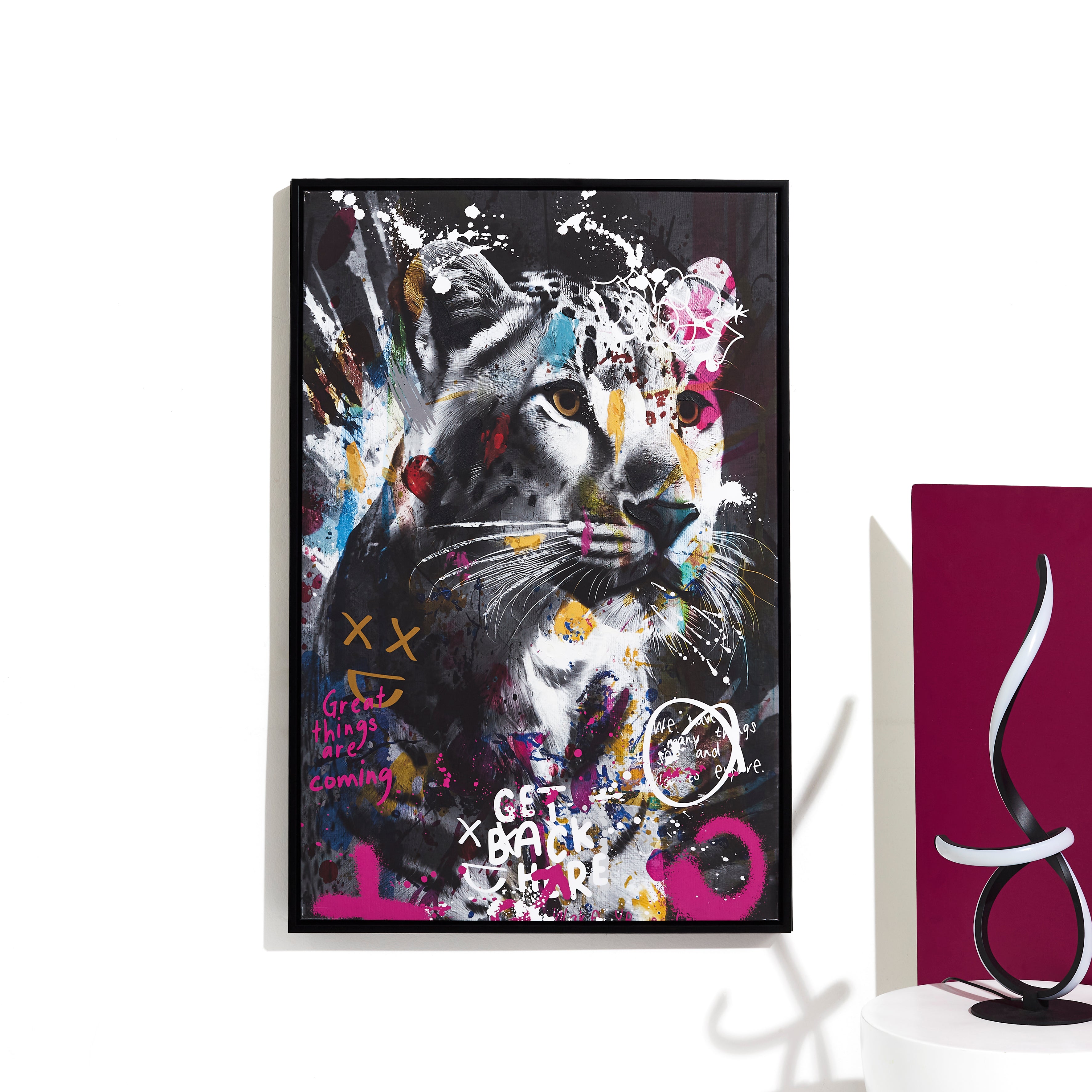 TABLEAU GUEPARD COLORE 60X90CM