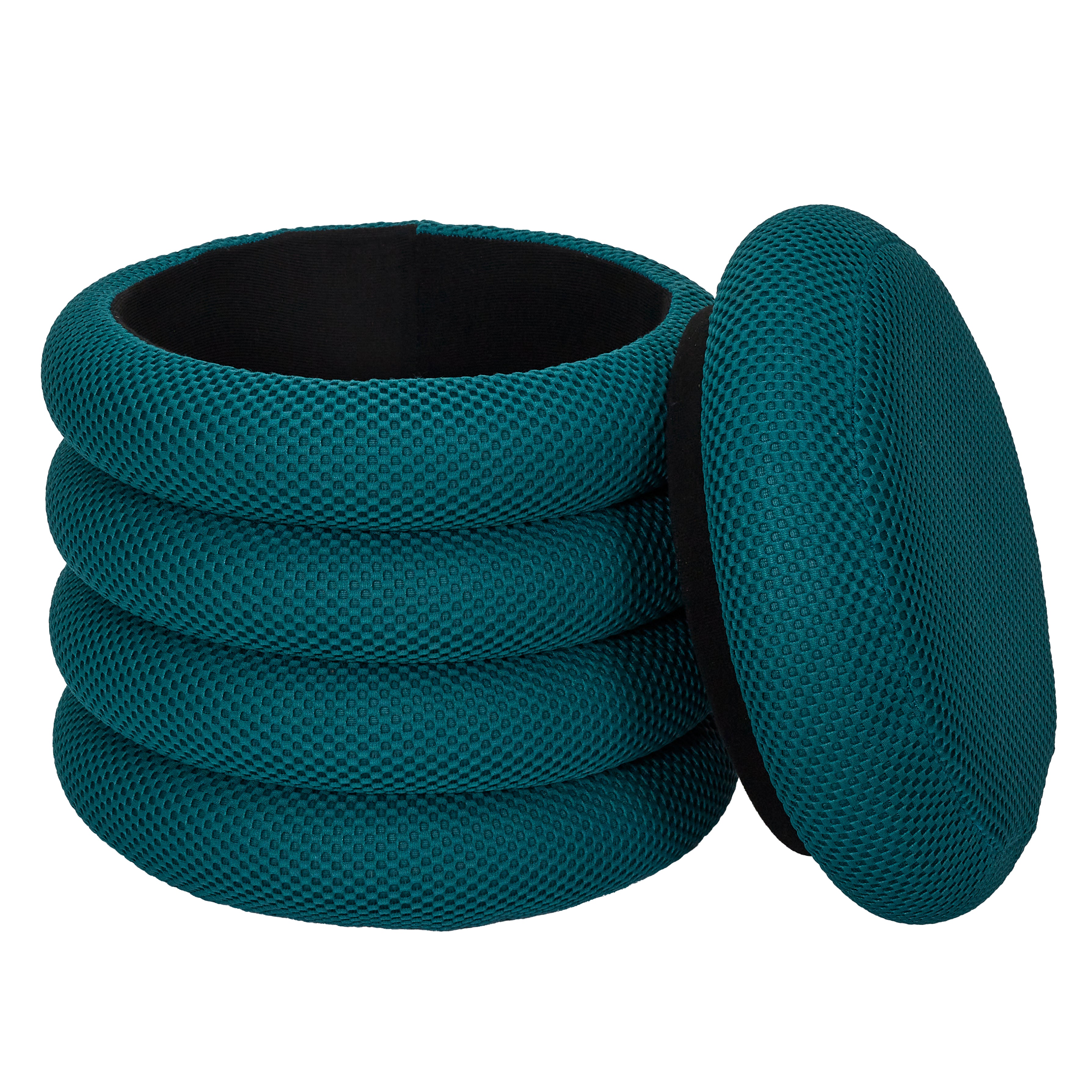 POUF RANGEMENT ATOME BLEU