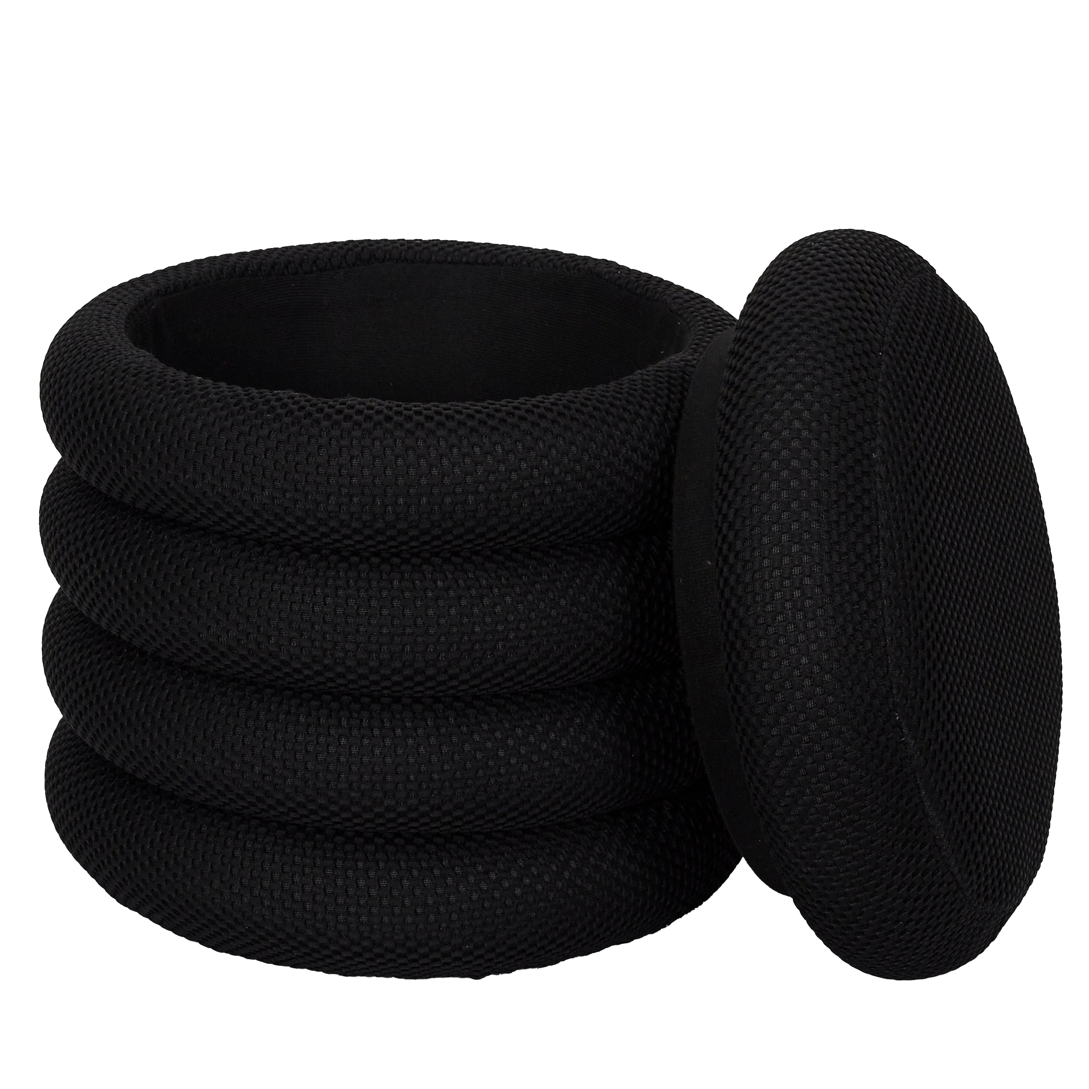 POUF RANGEMENT ATOME NOIR