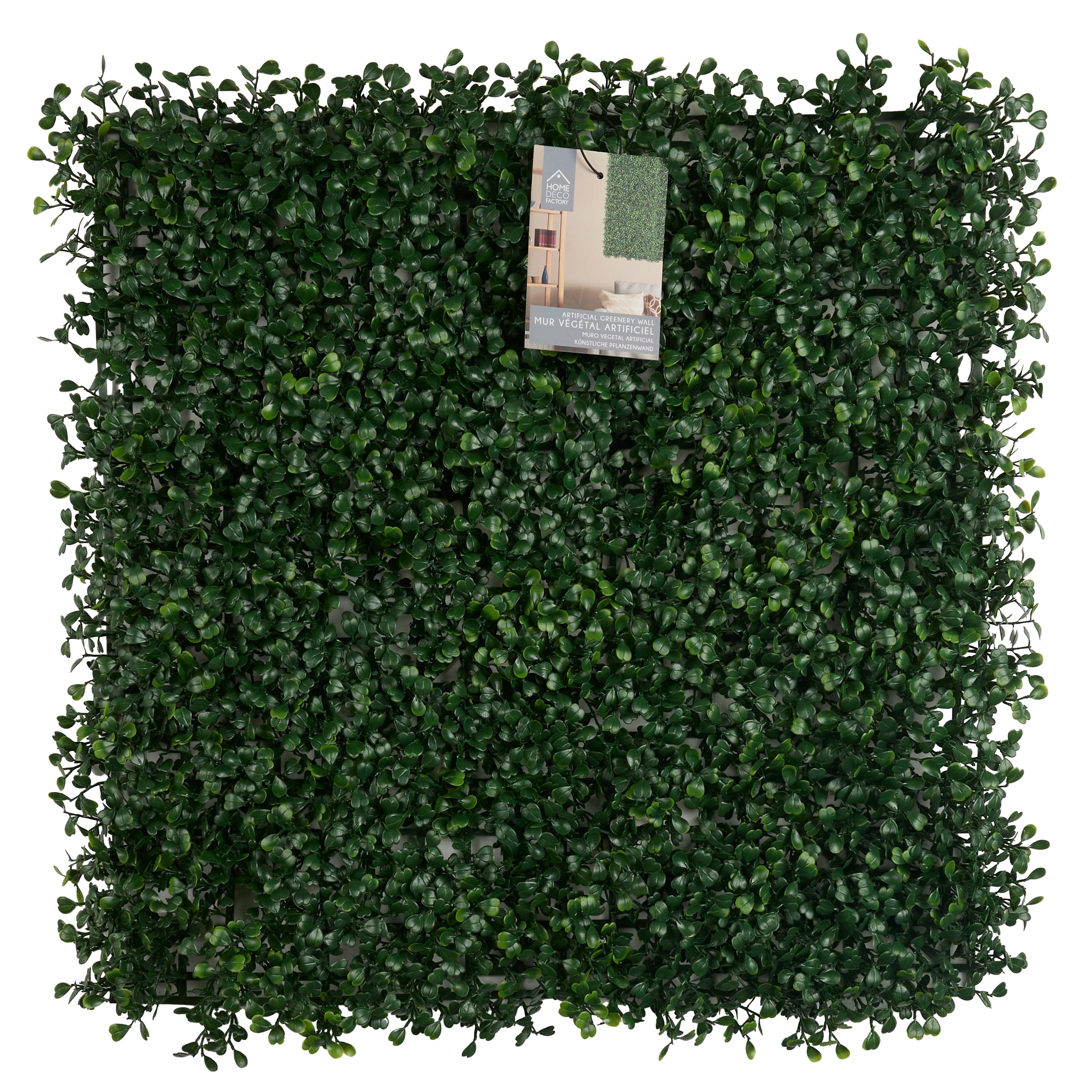 MUR VEGETAL ARTIFICIEL FEUILLAGE 50X50CM
