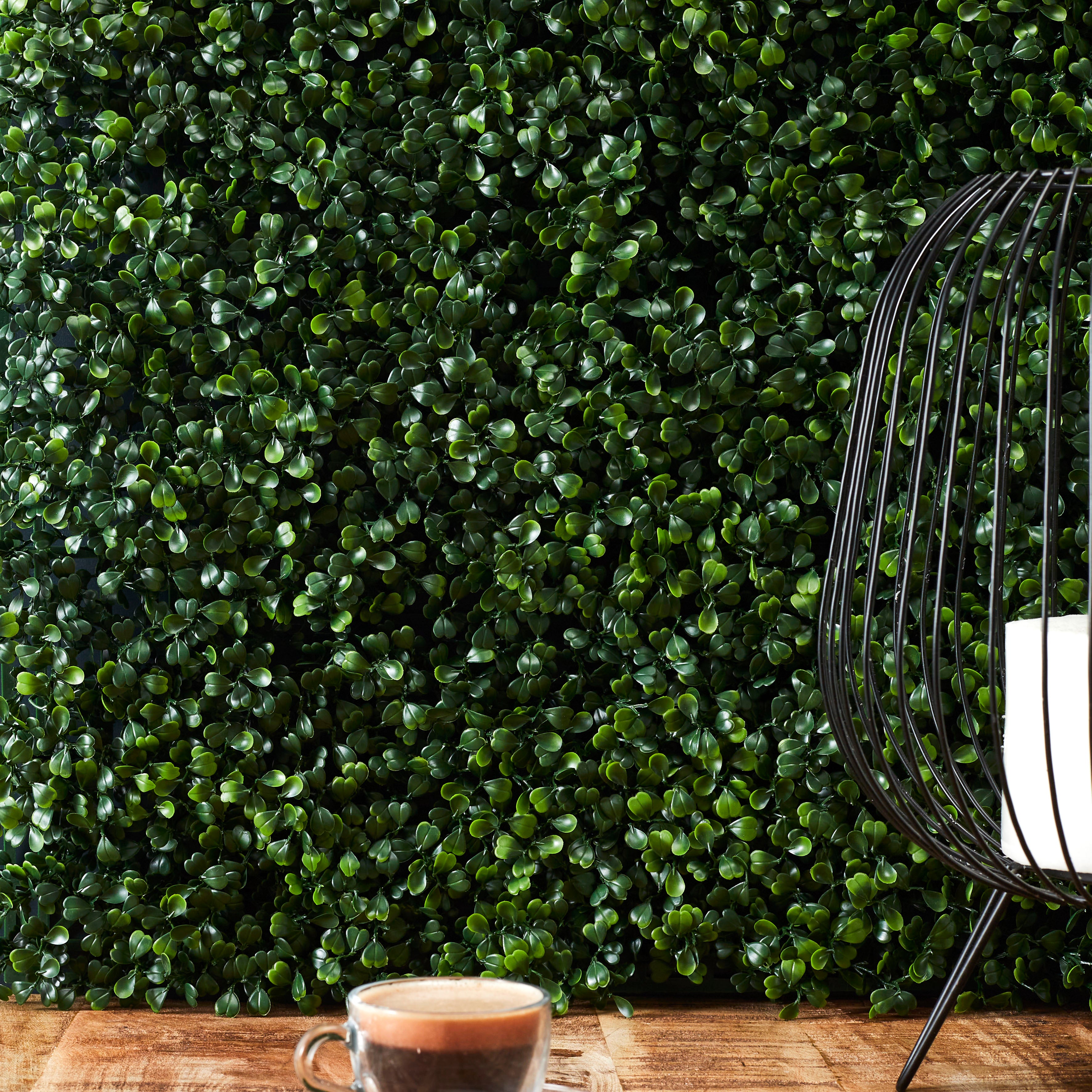 MUR VEGETAL ARTIFICIEL FEUILLAGE 50X50CM