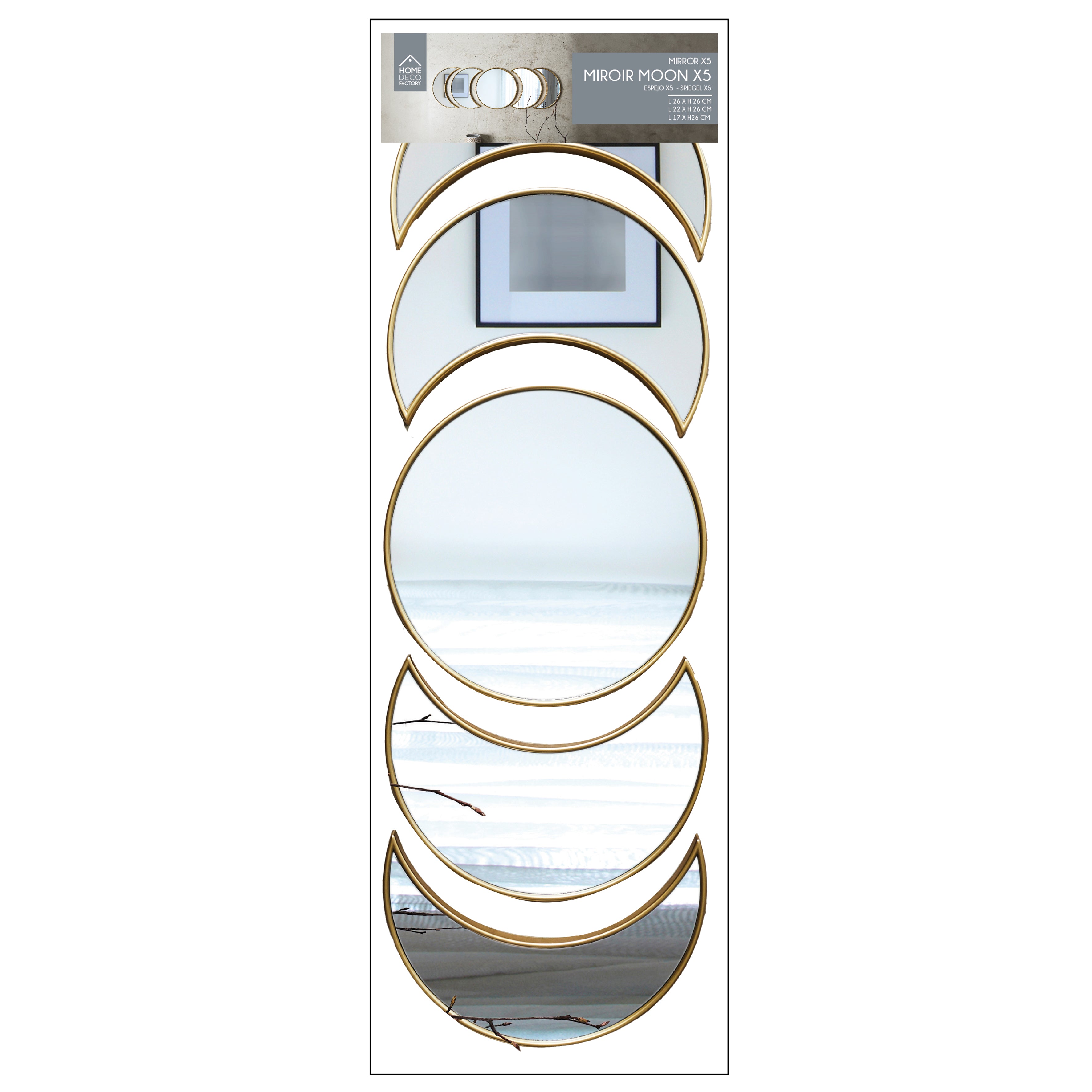 MIROIR DECO MOON X5
