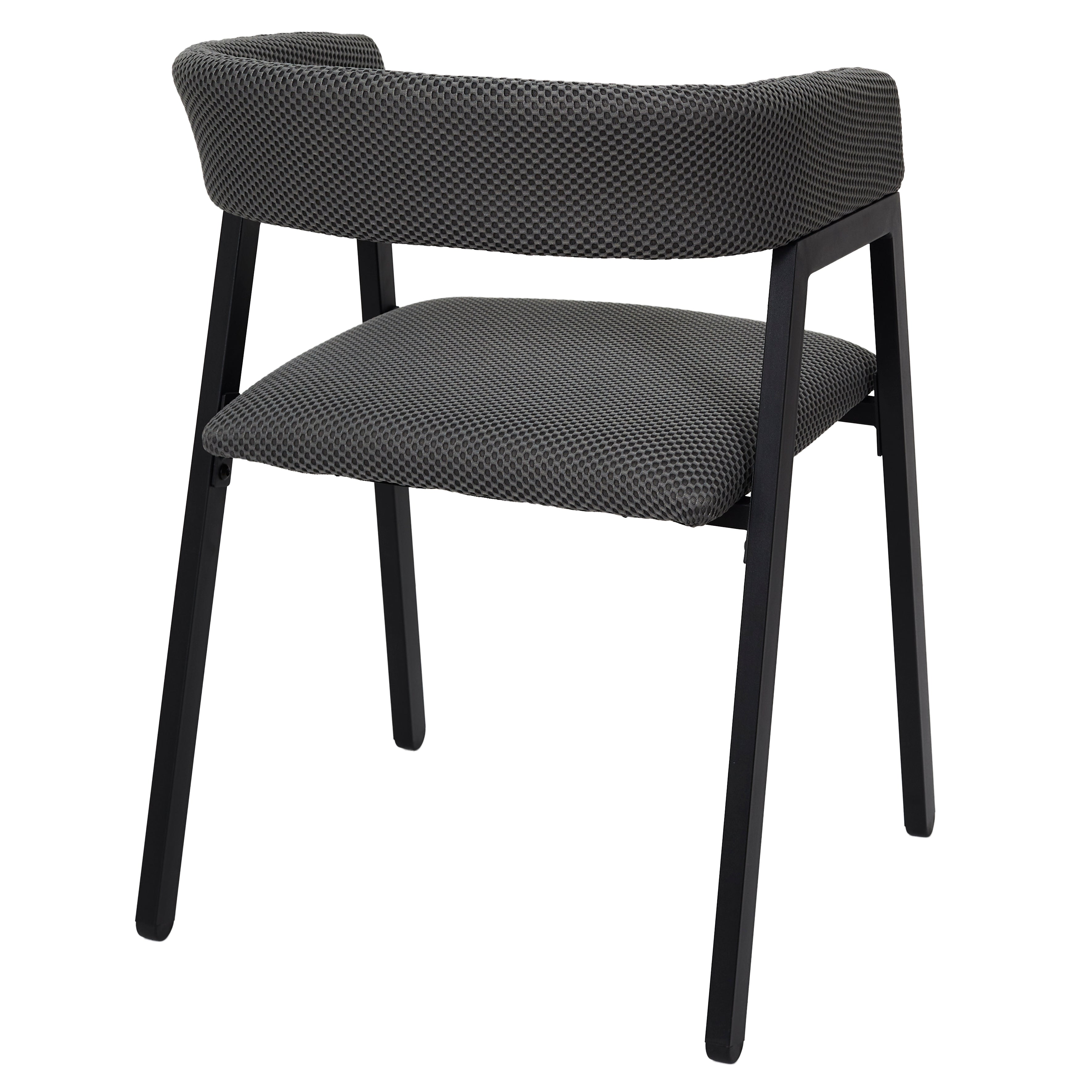 FAUTEUIL DESIGN ATOME GRIS - LOT DE 2