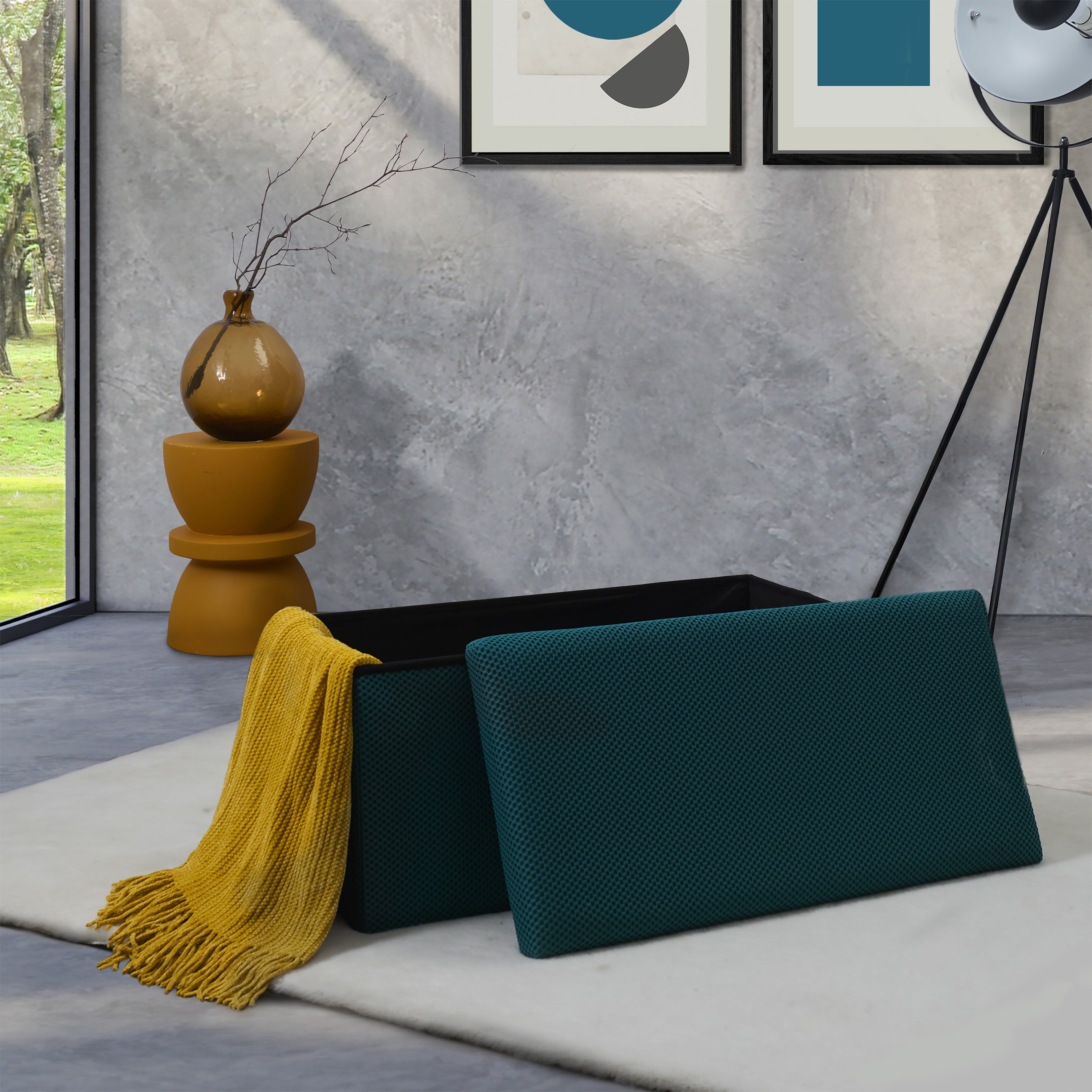 COFFRE BANC PLIABLE ATOME BLEU
