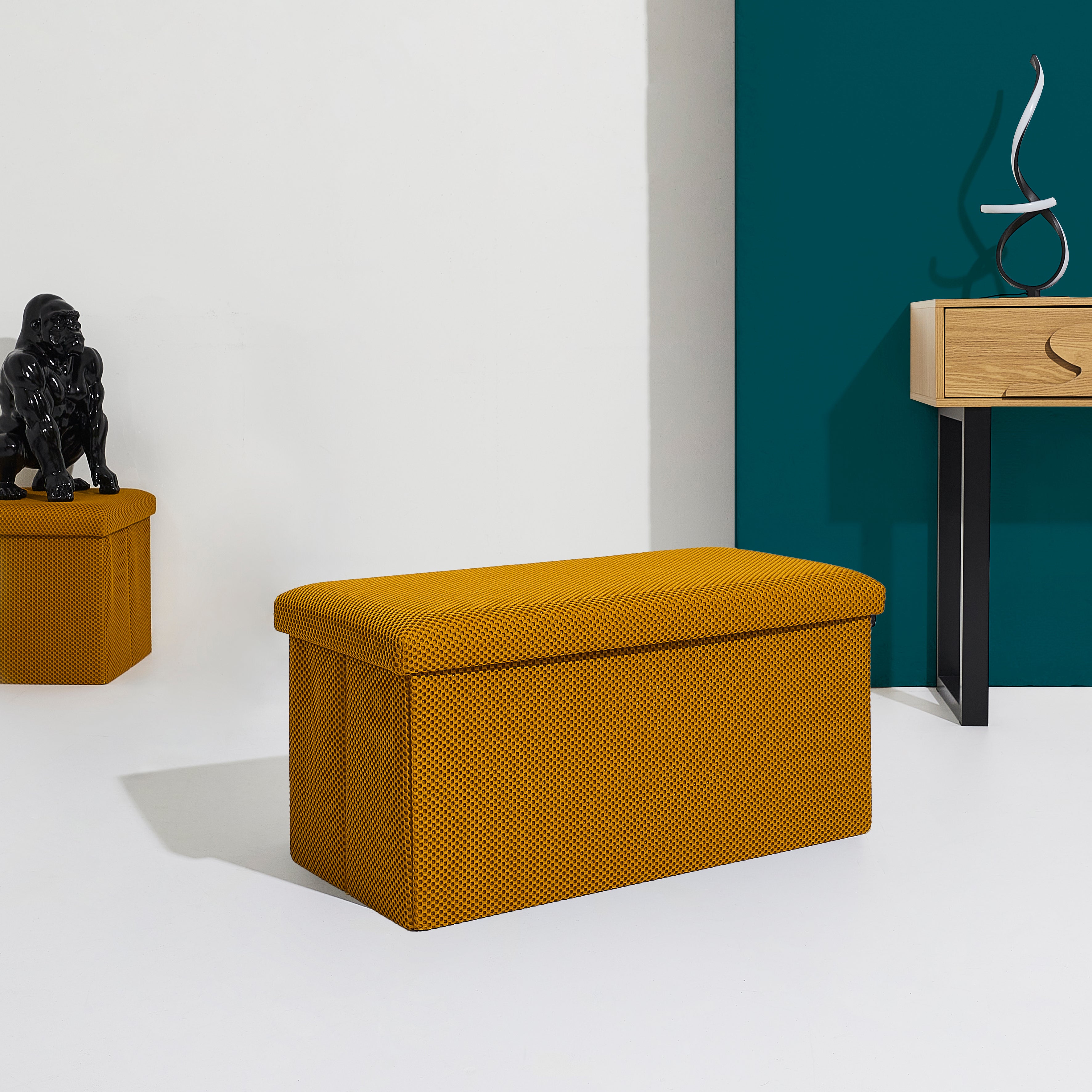 COFFRE BANC PLIABLE ATOME JAUNE