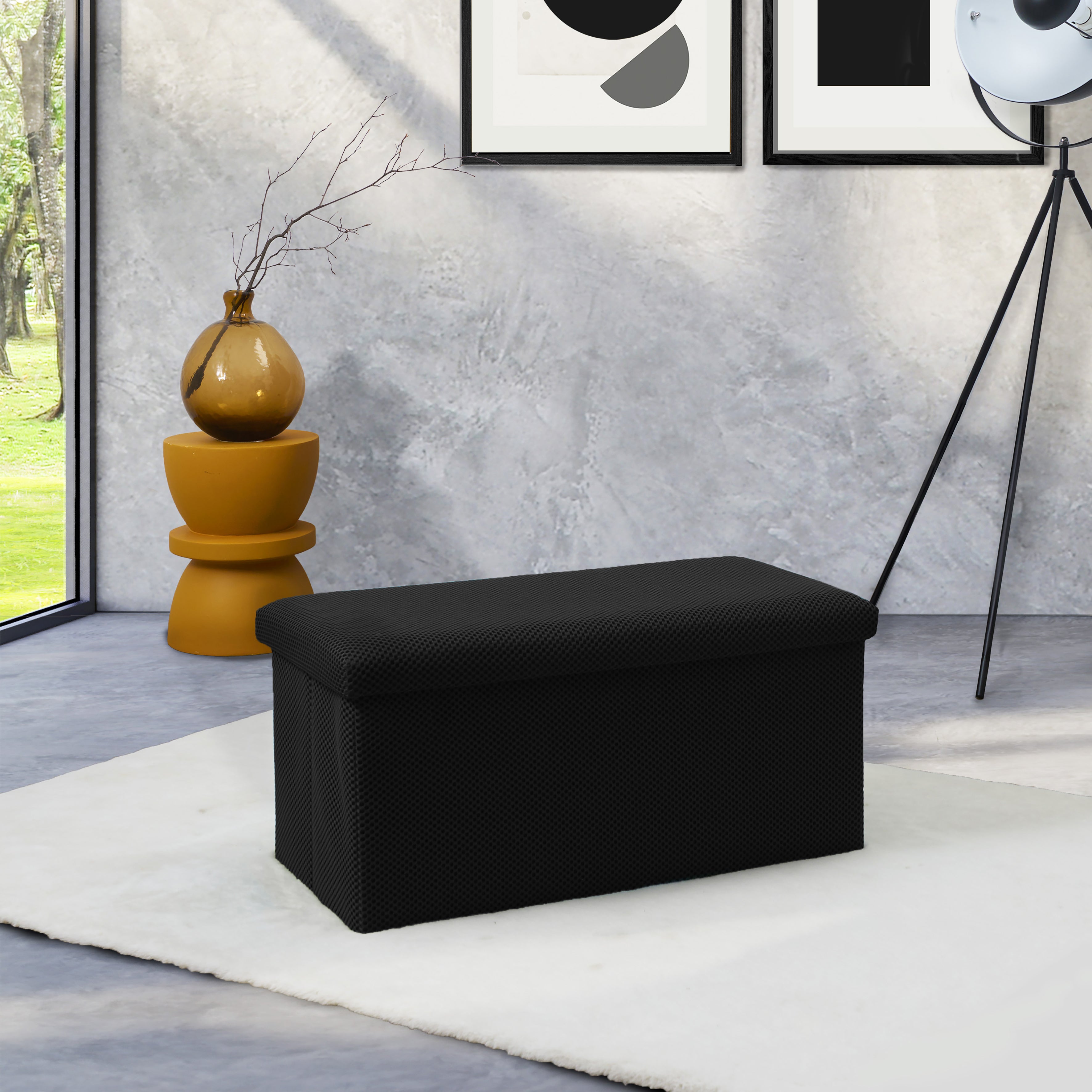 COFFRE BANC PLIABLE ATOME NOIR