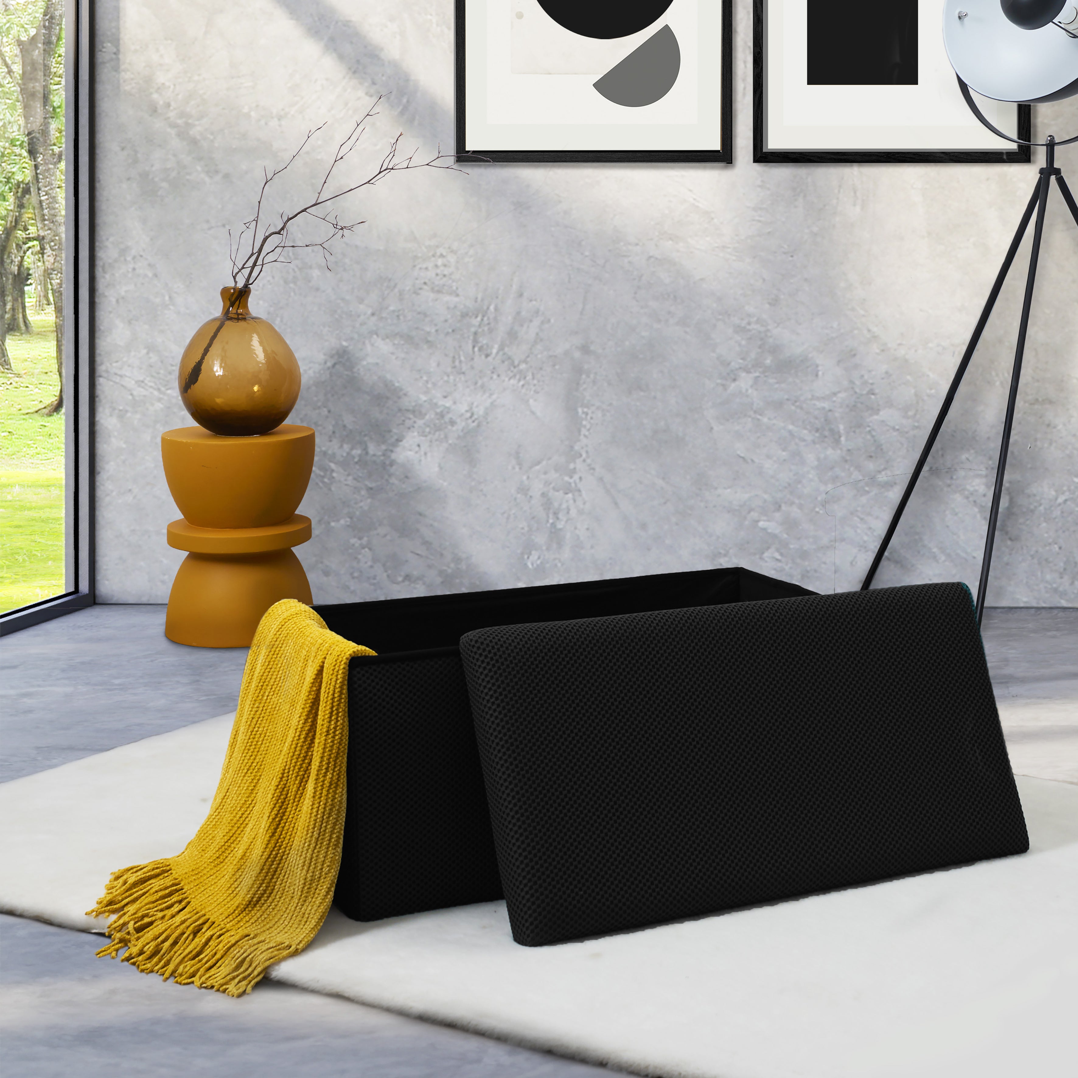 COFFRE BANC PLIABLE ATOME NOIR