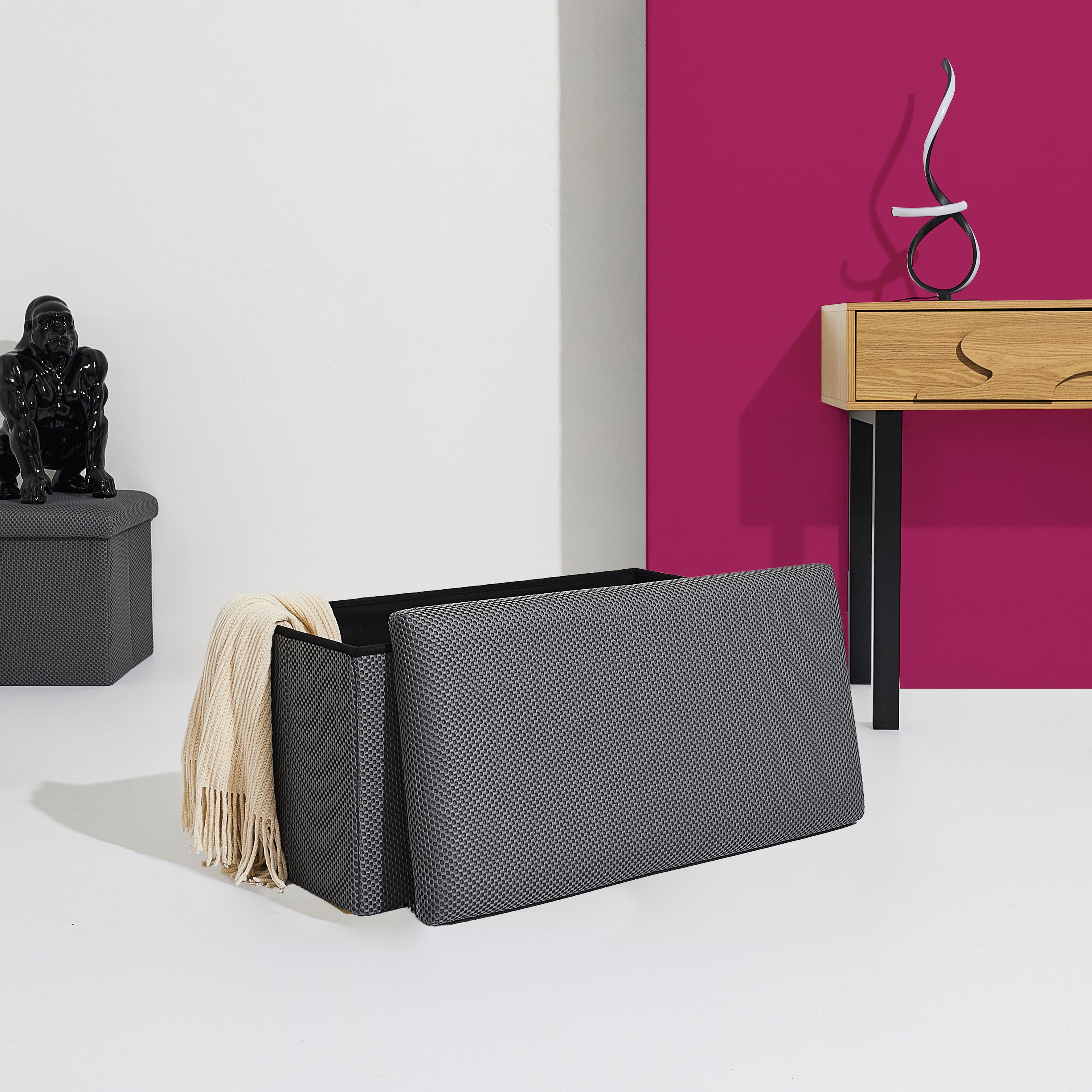 COFFRE BANC PLIABLE ATOME GRIS