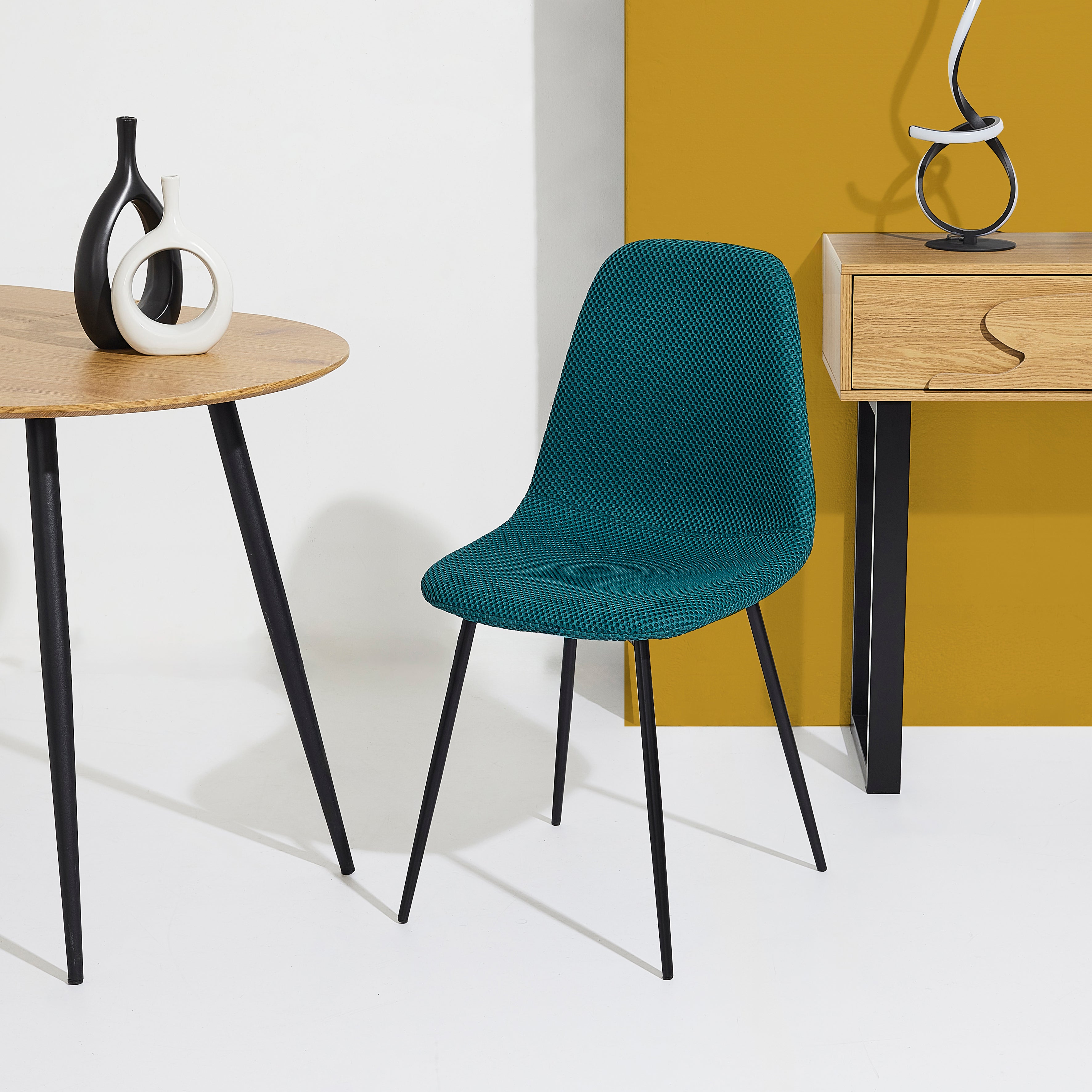 CHAISE ATOME BLEU - LOT DE 4
